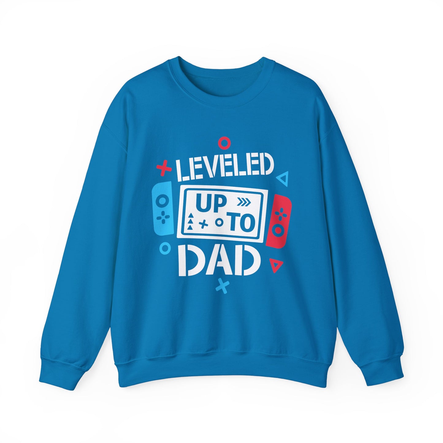 Leveled Up to Dad Gaming Sweatshirt - Unisex Heavy Blend™ Crewneck