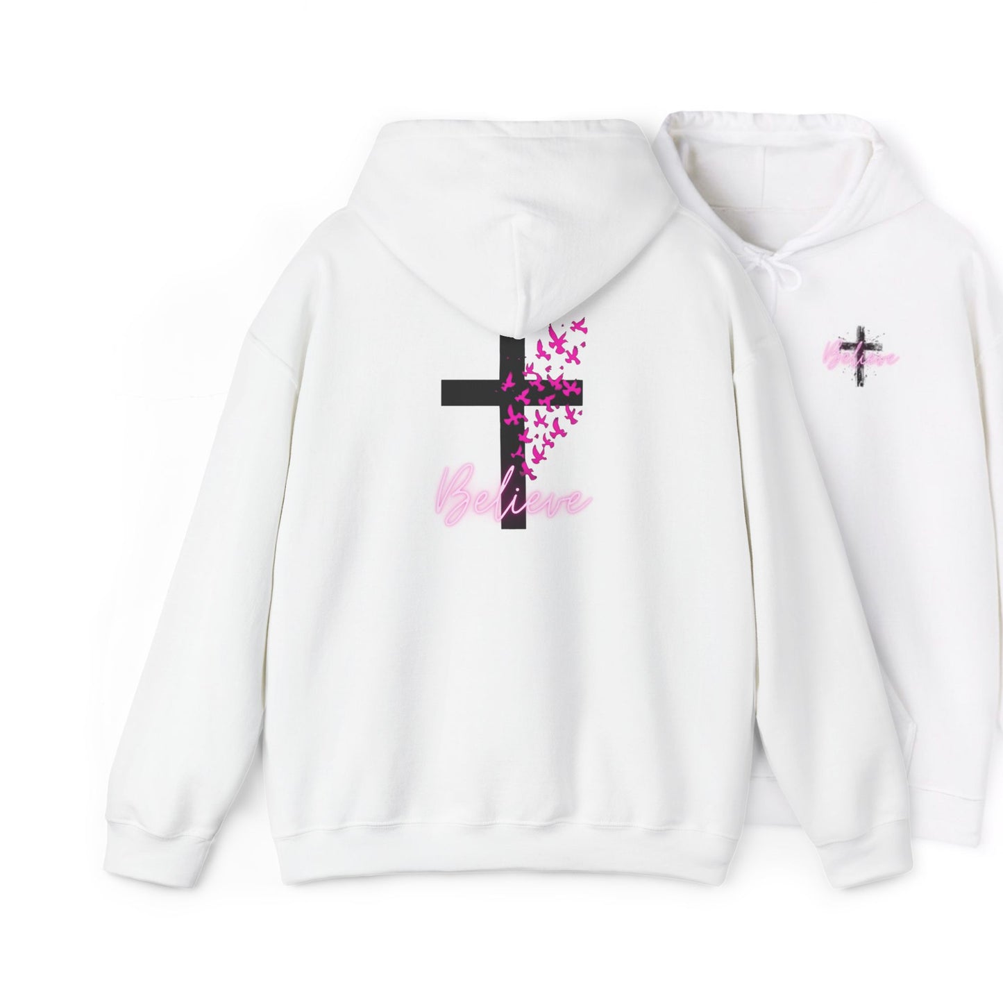 Faith-Inspired Hoodie, Cozy Sweatshirt for Inspirational Gift, Church Events, Faith-Based Apparel, Motivational Wear, Belief