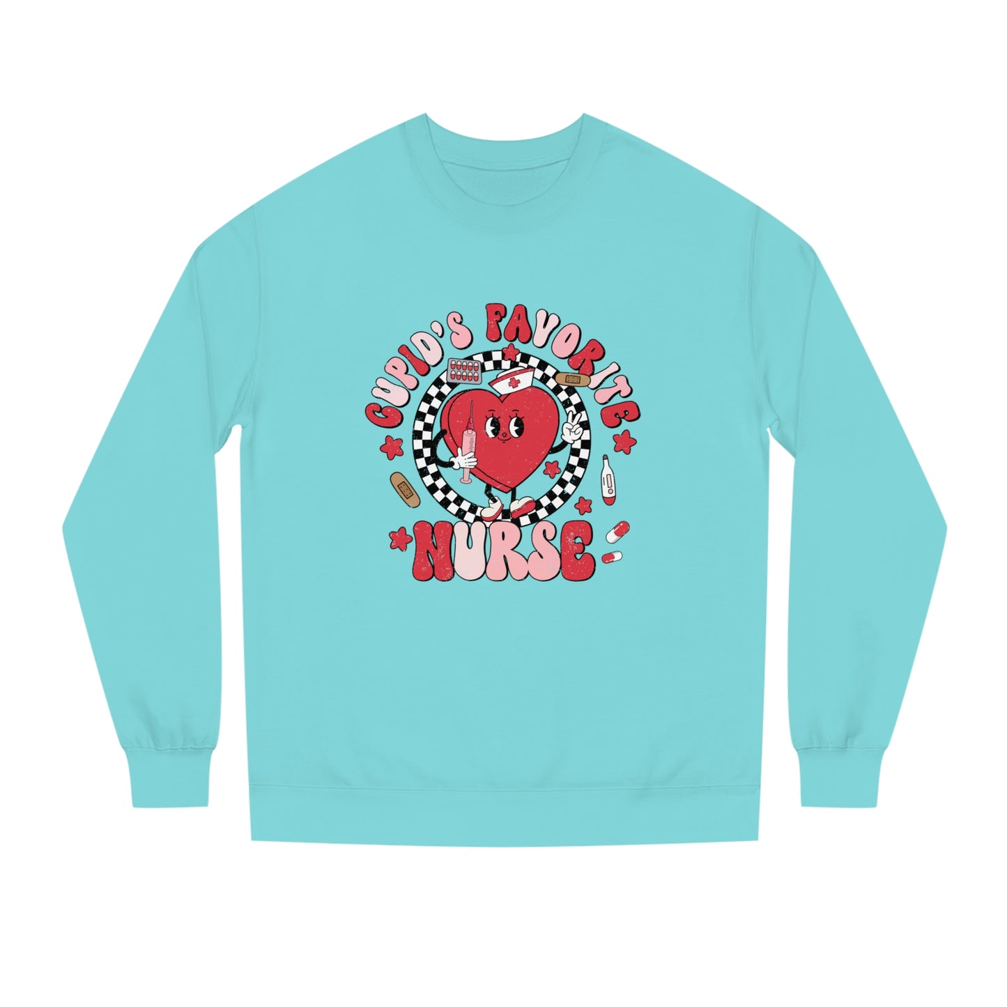 Cupid's Favorite Nurse Unisex Crew Neck Sweatshirt - Valentine's Day Gift for Healthcare Heroes