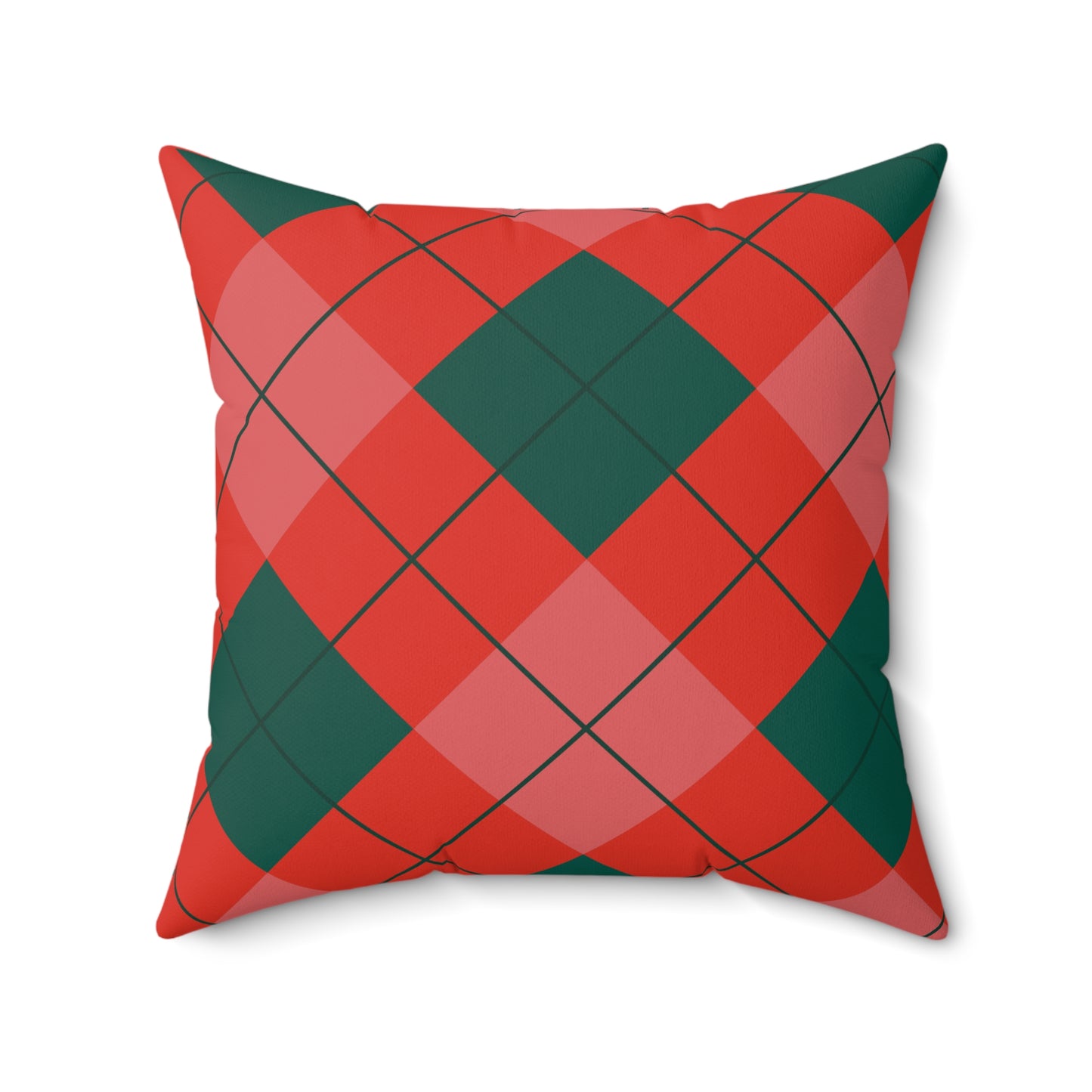 Cozy Christmas Plaid Pillow, Holiday Home Decor, Seasonal Cushion, Rustic Decor, Gift for Her, Festive Living Room