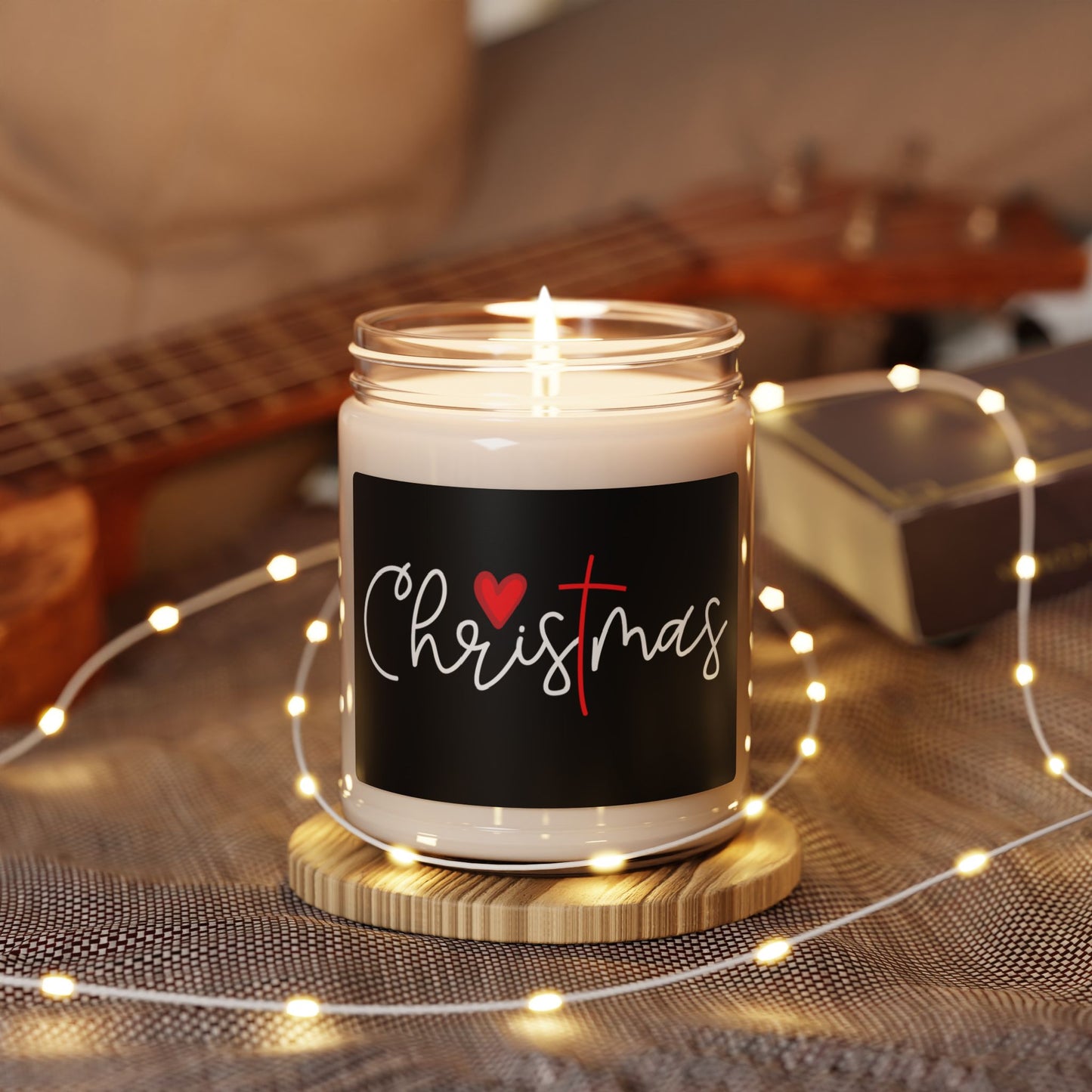 Christmas Scented Soy Candle, Cozy Holiday Home Decor, Unique Gift, Festive Fragrance, Aromatherapy Candle, 9oz