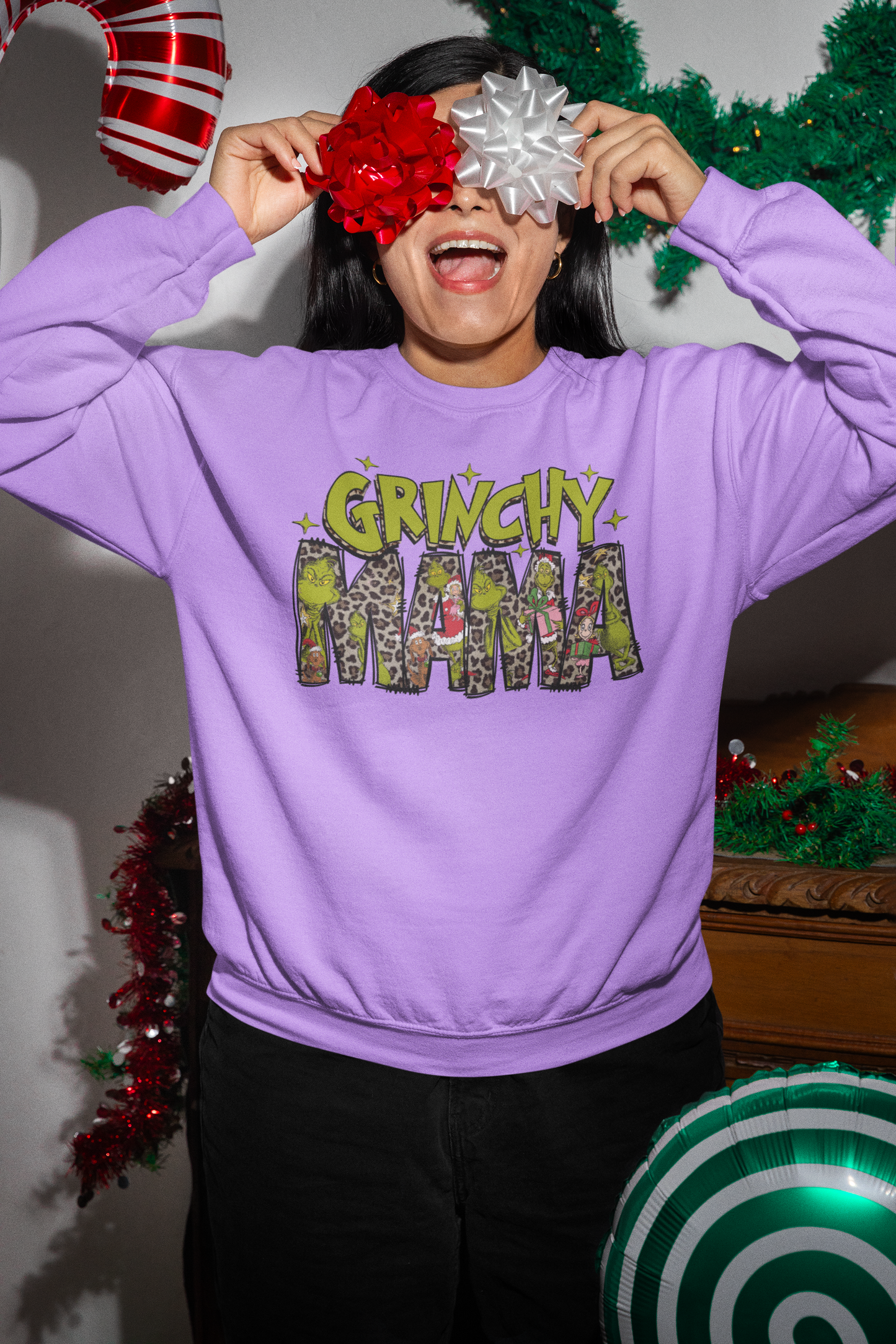 Grinchy Mania Sweatshirt - Holiday Cheer Fashion