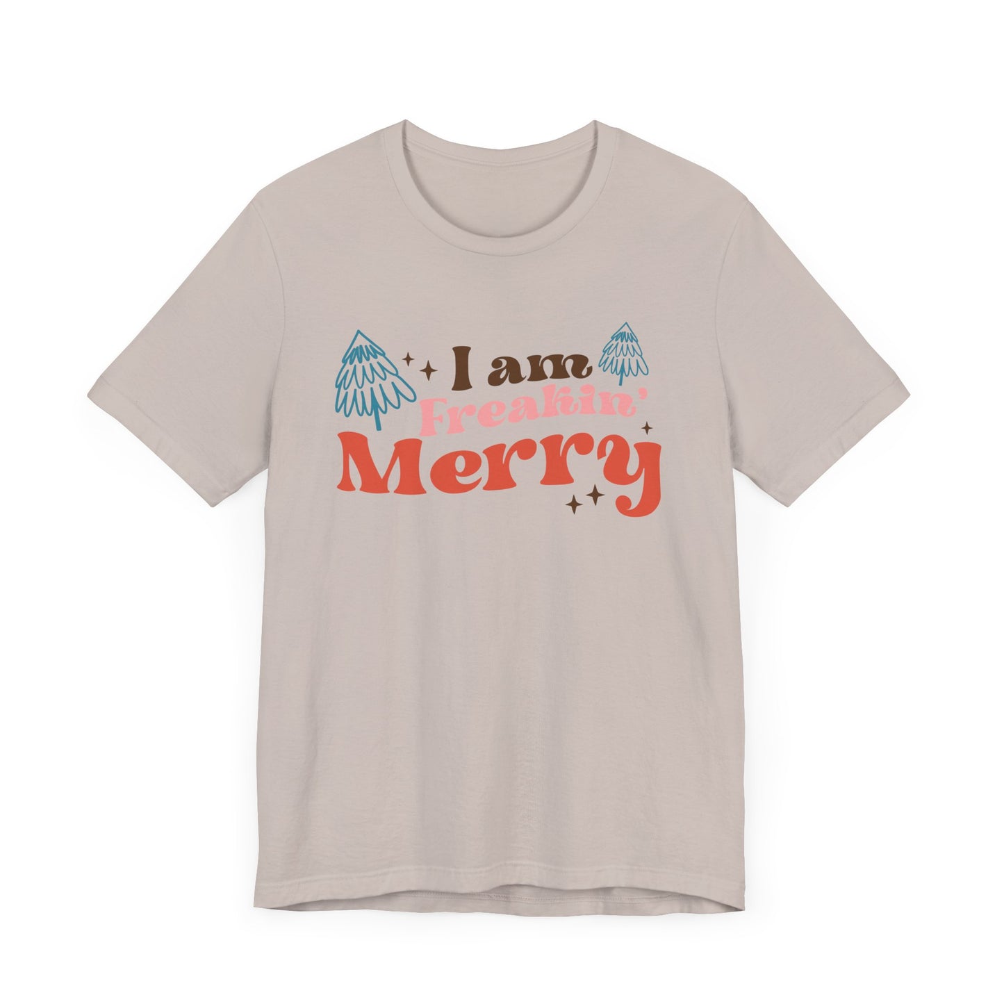 Merry Holiday Unisex Tee, Funny Christmas Shirt, Gift Idea for Friends, Festive Wear, Merry Vibes