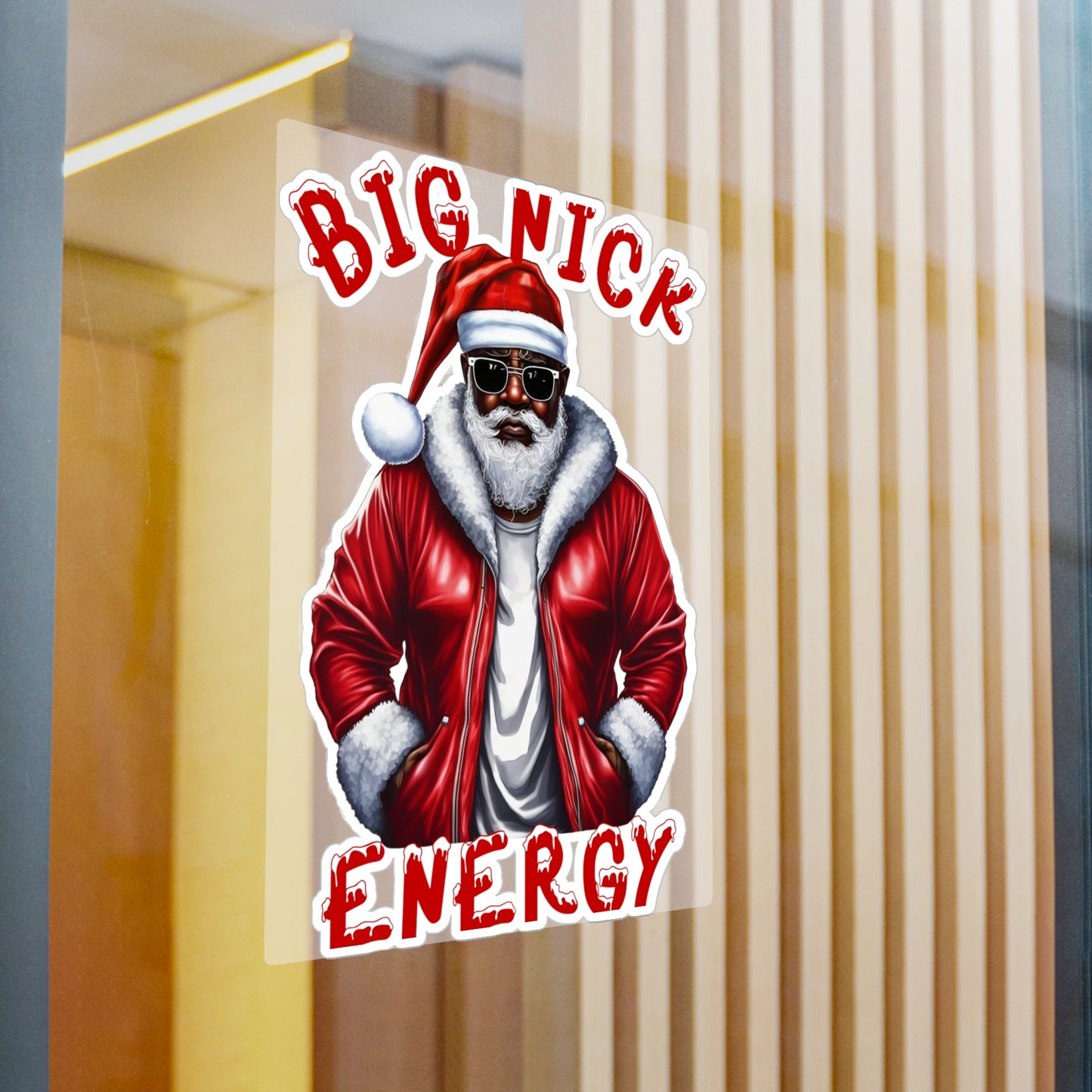 Santa Big Nick Energy Kiss-Cut Vinyl Decal - Festive Holiday Sticker for Christmas Decor