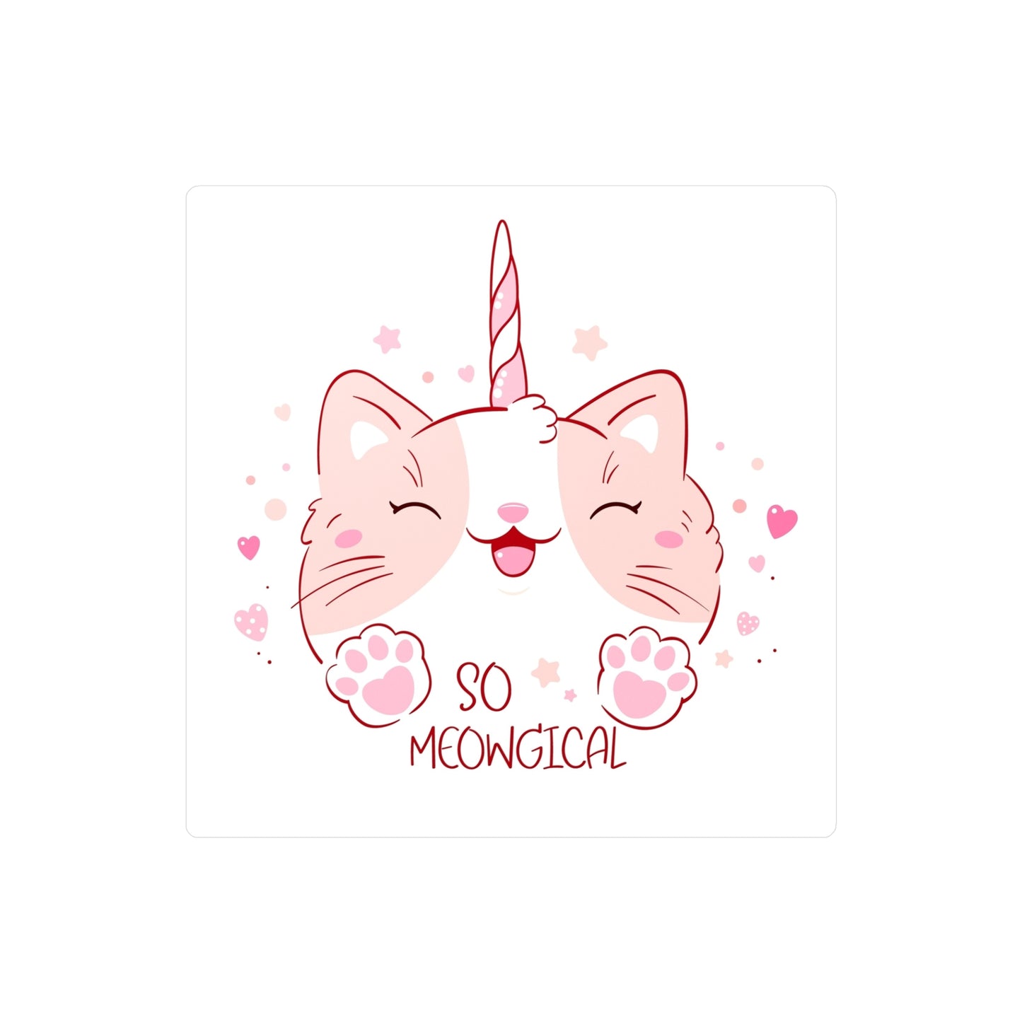 So Meowgical Cat Vinyl Decals - Cute Unicorn Kitty Stickers for Cat Lovers