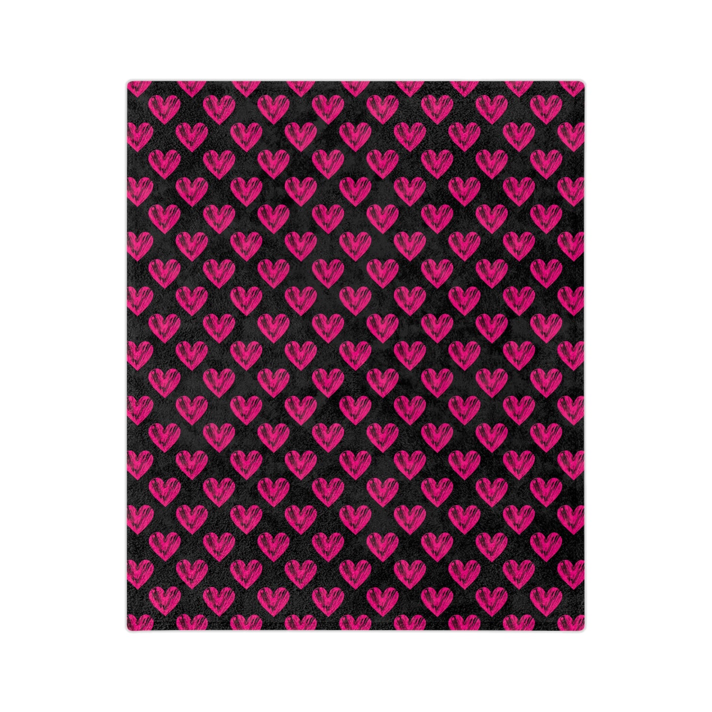 Cozy Velveteen Microfiber Blanket with Pink Heart Design - Perfect for Valentine's Day & Gift Giving