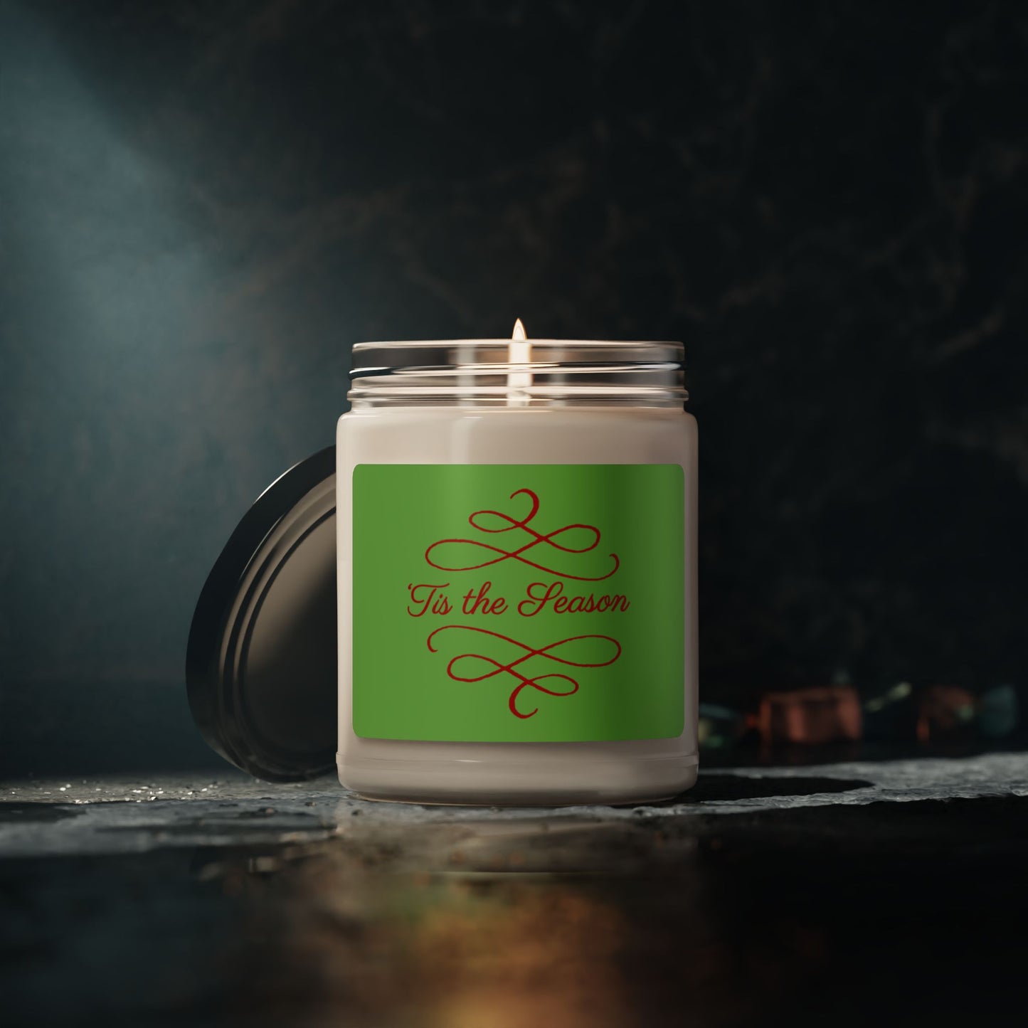 Holiday Scented Soy Candle - 'Tis the Season, Eco-friendly Aromatherapy Candle, Christmas Home Decor, Gift for Her, Cozy Winter Vibes