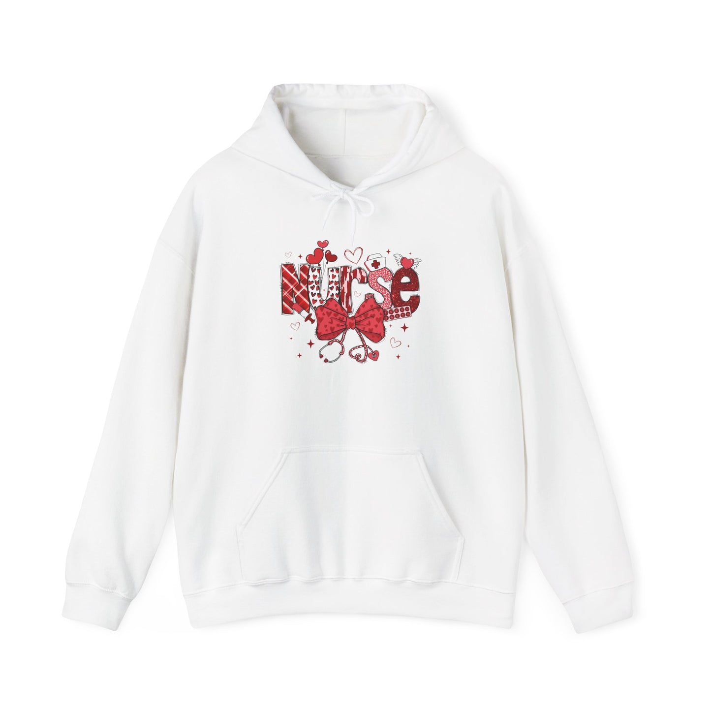 Nurse Love Unisex Hooded Sweatshirt - Cozy Valentine's Gift