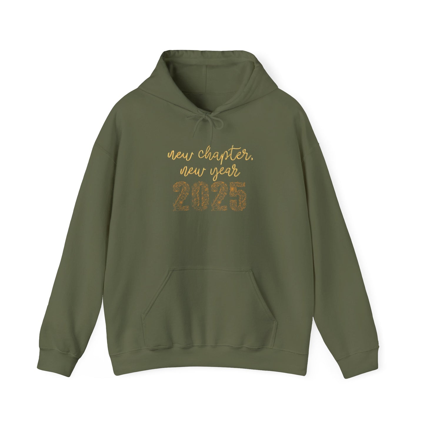 New Year 2025 Unisex Heavy Blend™ Hoodie, Cozy Sweatshirt for Celebrations, New Beginnings Gift, Resolutions, Holiday Apparel