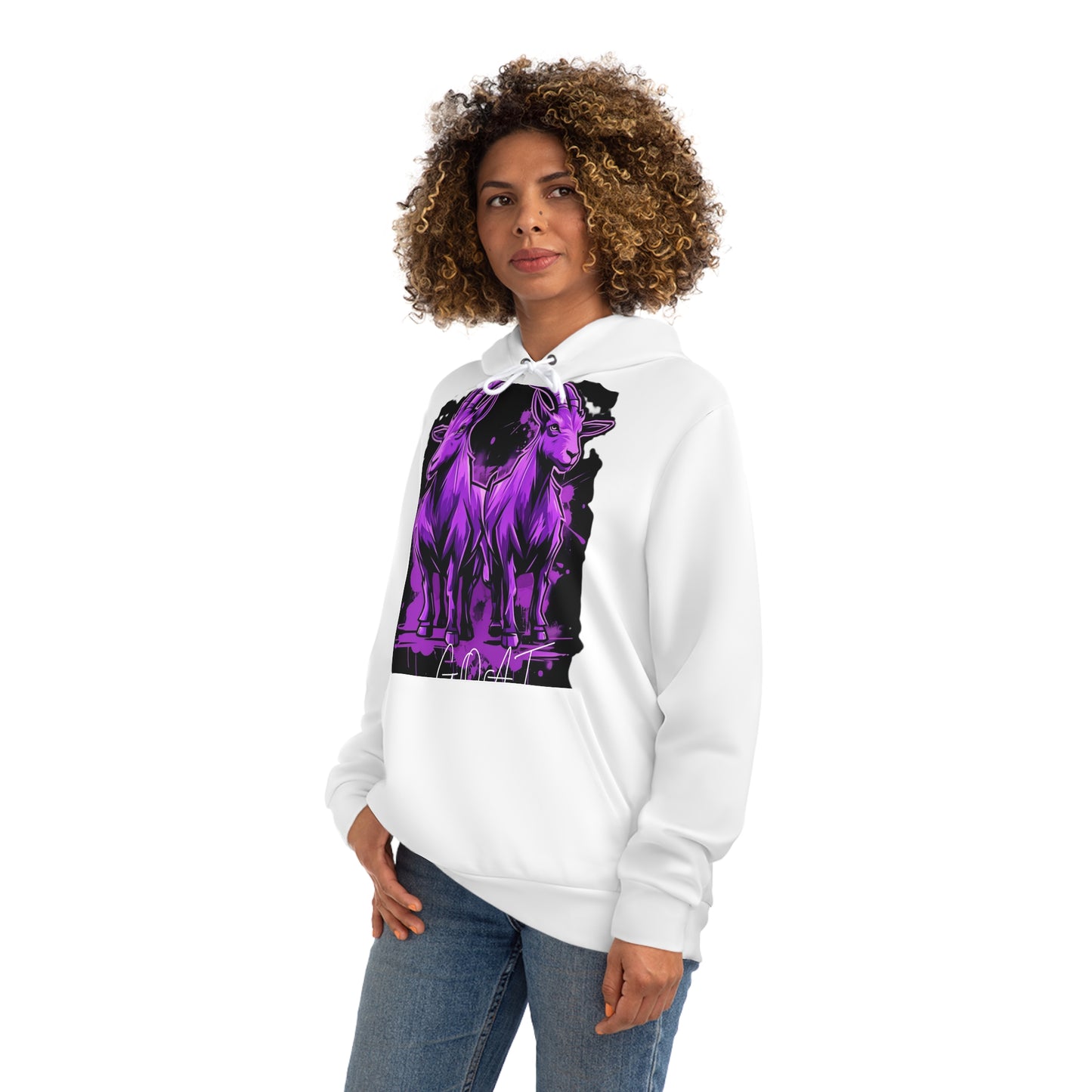 Trendy Graphic Hoodie, Cool Goat Design, Fashionable Streetwear, Gift for Animal Lovers, Casual Wear, Unique Present,The Goat