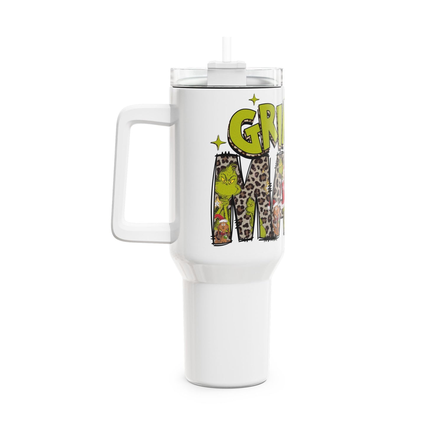 Grinchy Mama 40oz Tumbler - Fun Holiday Drinkware for Moms