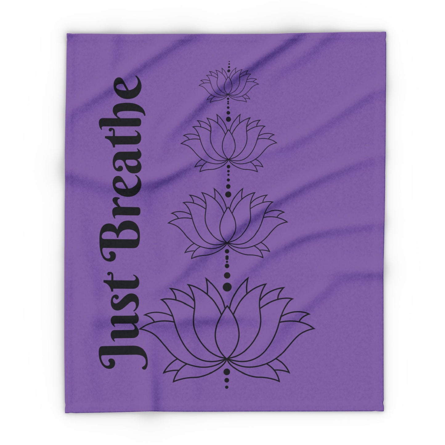 Lotus Flower Spiritual Fleece Blanket, Cozy Blanket for Meditation, Relaxation Gift, Yoga Blanket, Mindfulness Decor