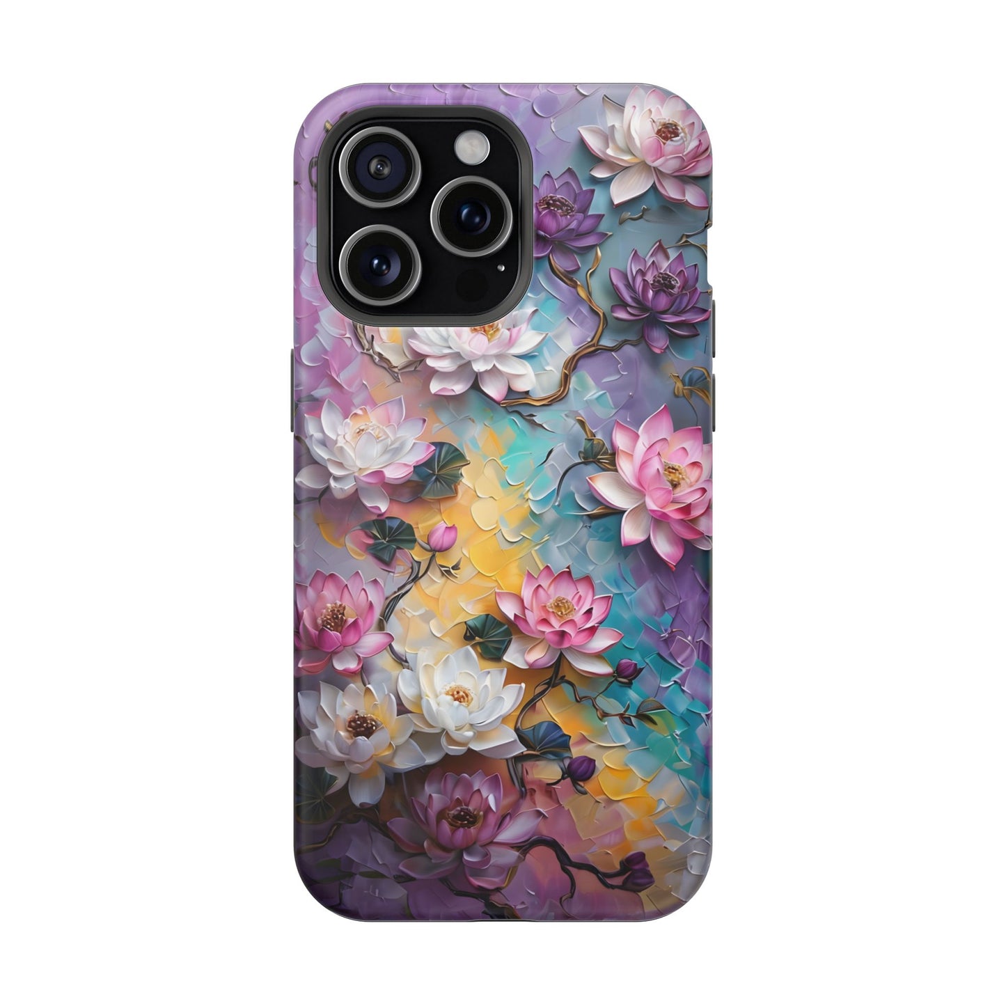 Floral Magnetic Phone Case, Unique Smartphone Accessory, Botanical Design, Gift for Her, Nature Lover, Spring Decor