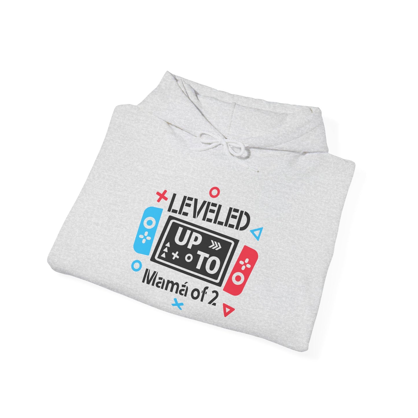 Gaming Mom Hooded Sweatshirt - "LEVELLED UP Mamá of 2"