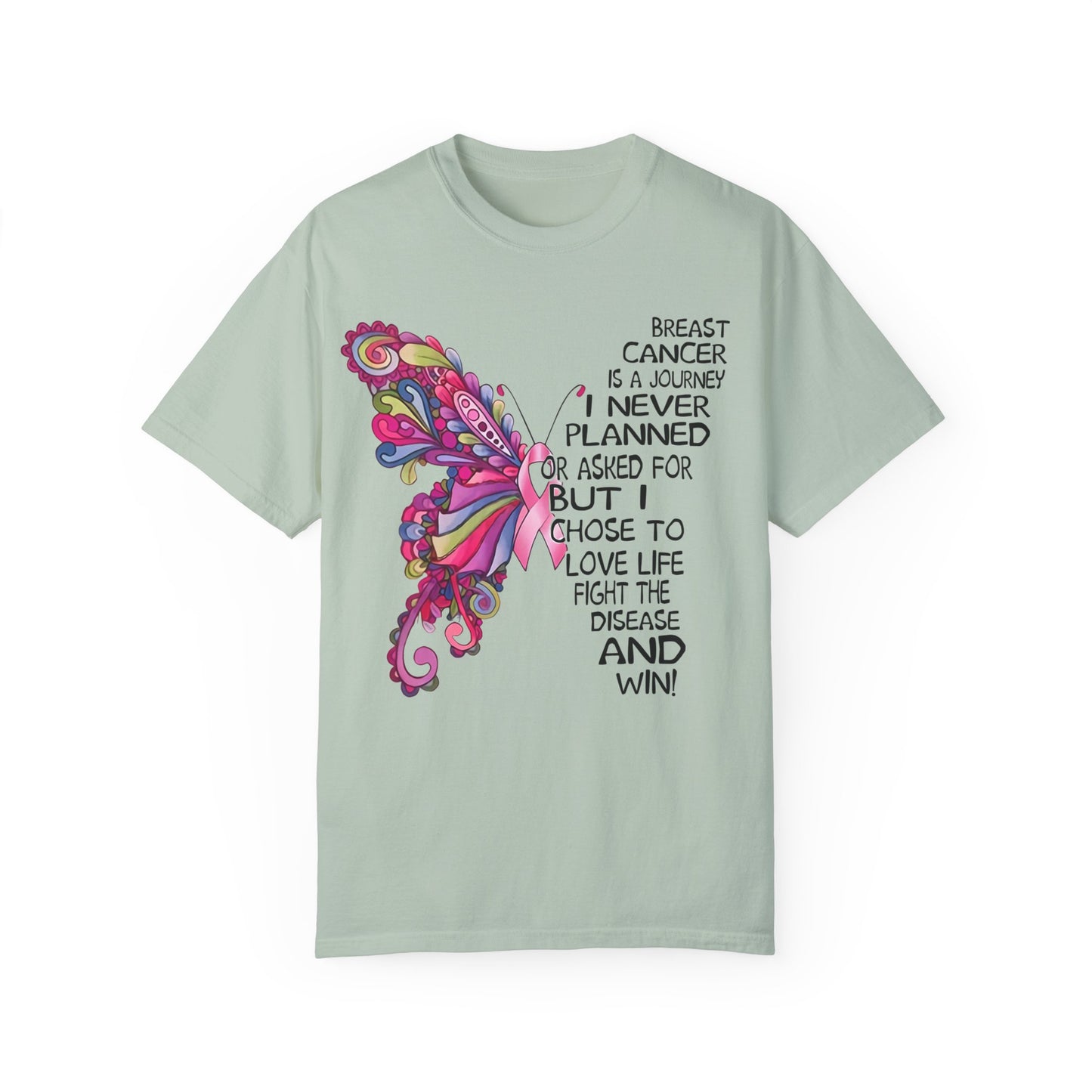 Inspirational Cancer Awareness T-Shirt – Love Life, Fight Disease, and Win!