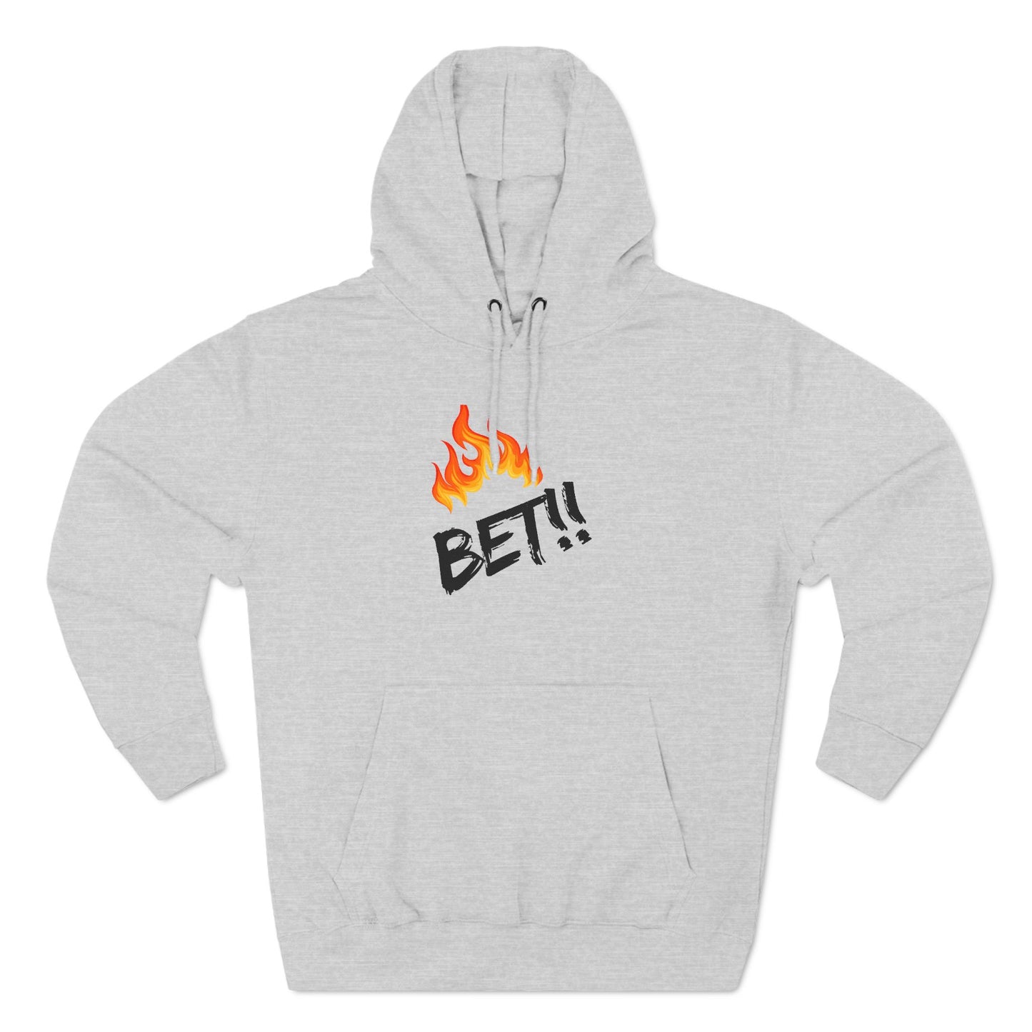 Street Style Fleece Hoodie - Trendy Bet Hoodie, Casual Wear, Gift for Gamers, Birthday Present, Unisex Apparel, Bet Fire Design