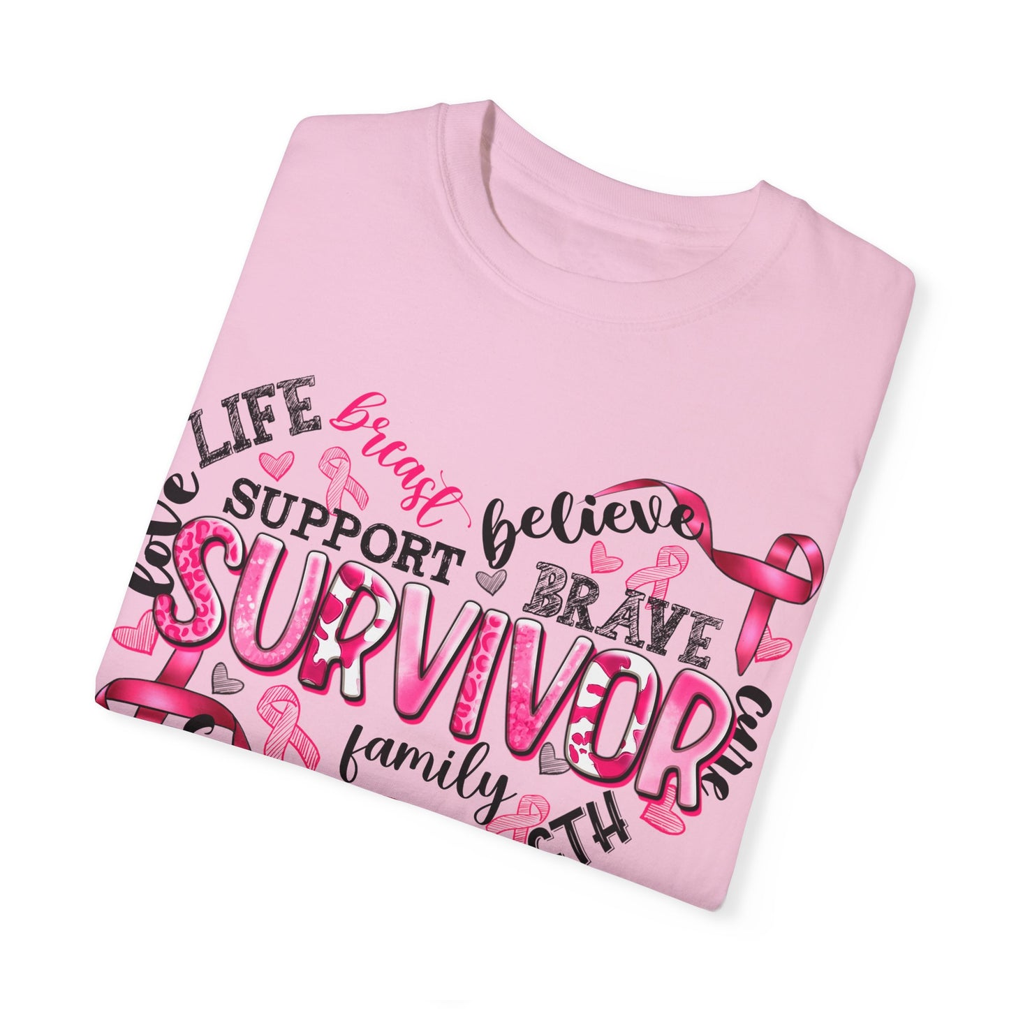 Breast Cancer Survivor Unisex T-Shirt - Hope, Strength & Support