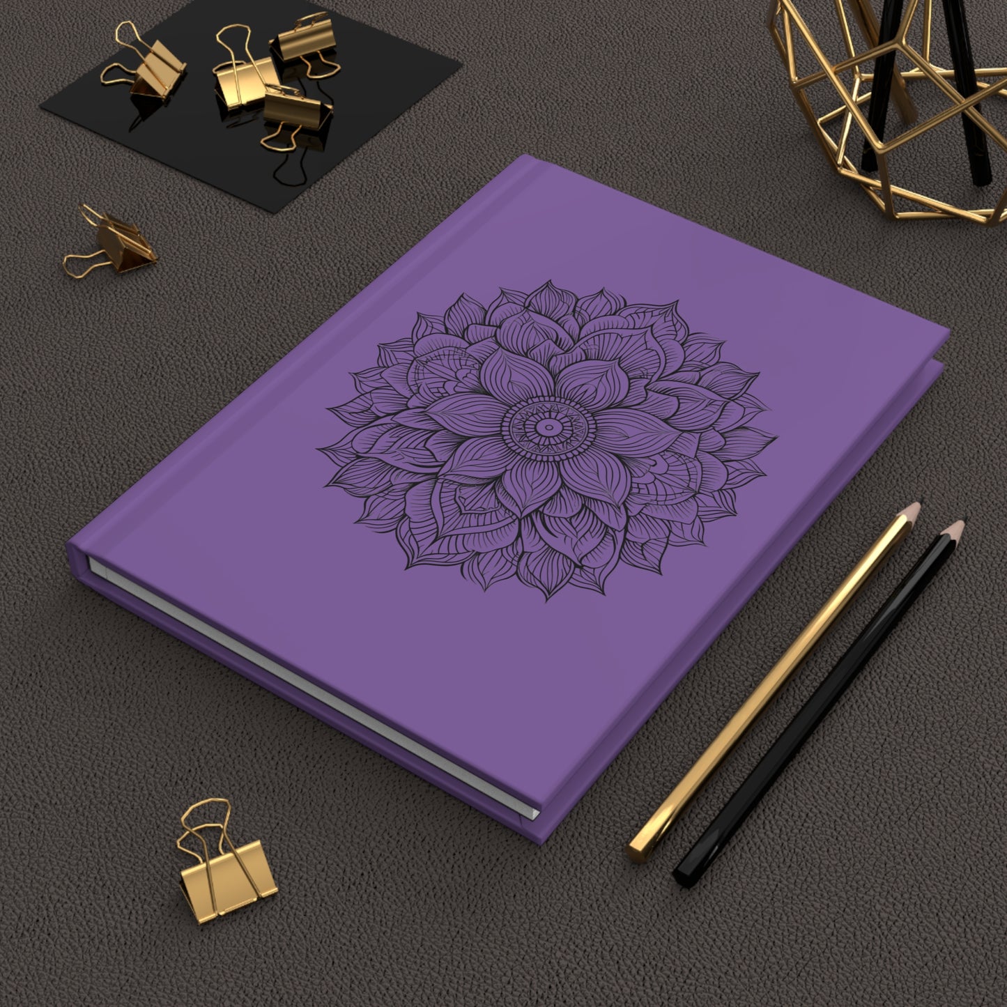 Elegant Purple Mandala Hardcover Journal, Perfect for Mindfulness, Meditation, Gift for Her, Inspirational Diary, Art Lovers