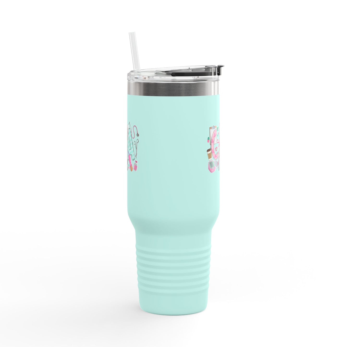 Travel Mug, 40oz 'Glam Life' Design for Medical Professionals, CNA Life