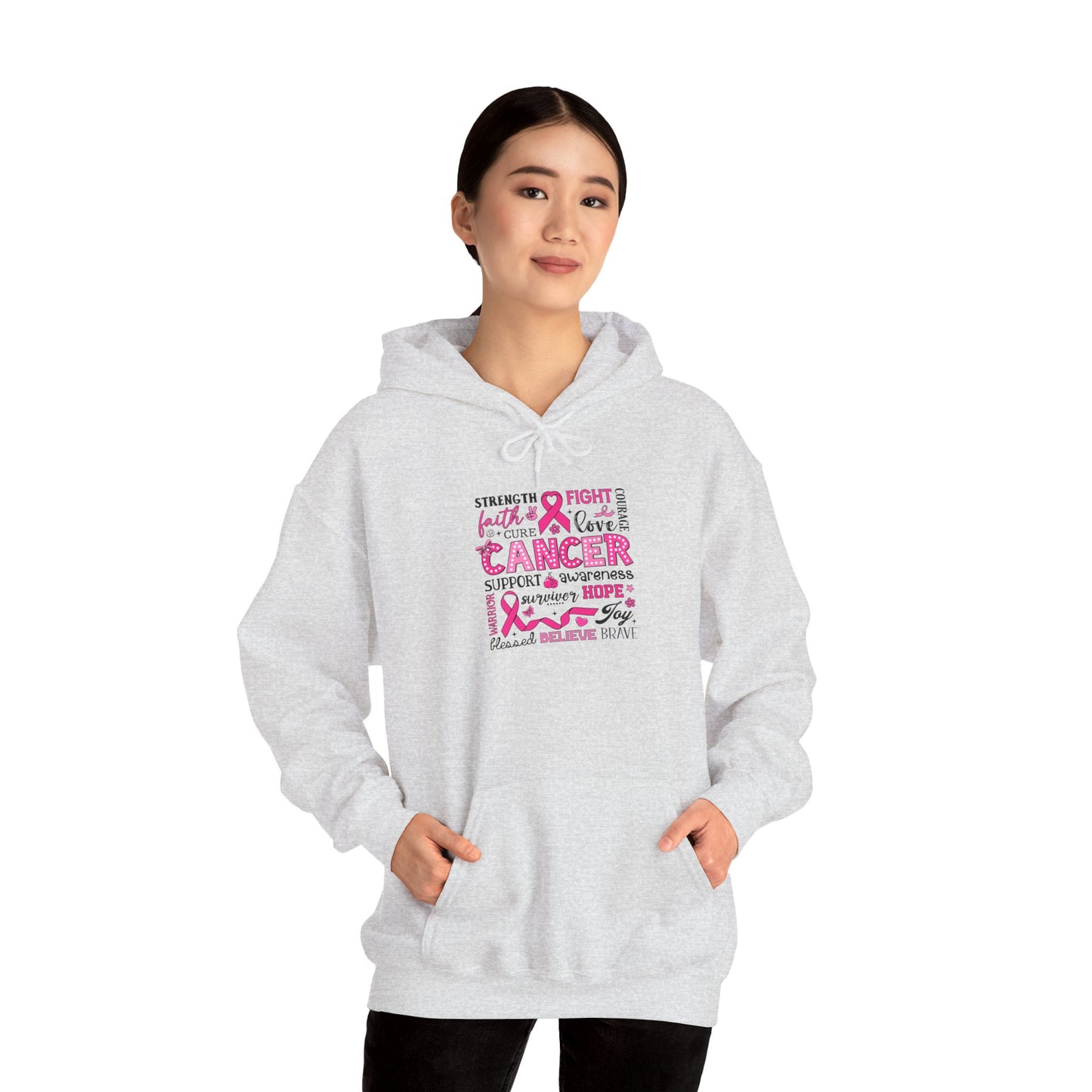 Inspirational Cancer Awareness Hoodie, Comfort wear, Supportive gift, Unisex sweatshirt, Fight against cancer