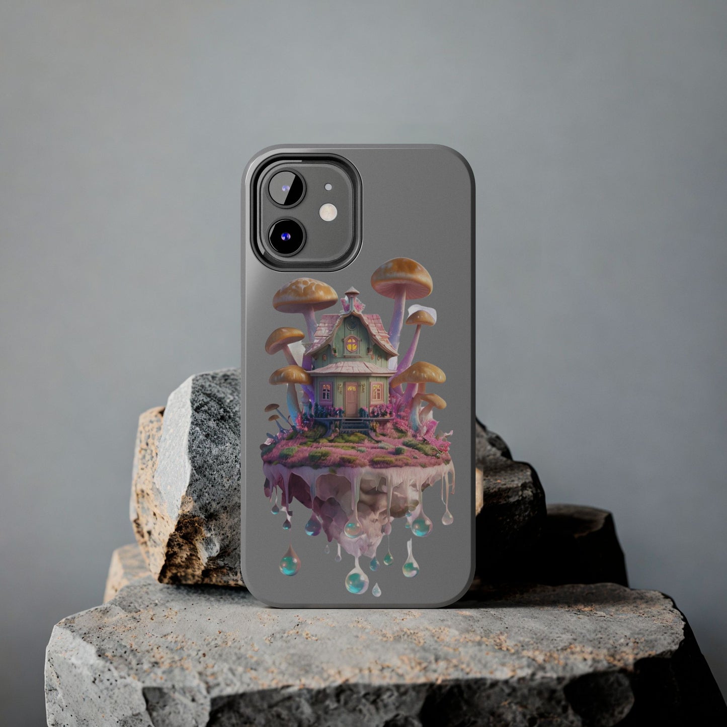 Whimsical Mushroom House Phone Case - Cute Fantasy Cover, Unique Gift, Magical Decor, Eco-Friendly Accessories, Tough Phone Cases