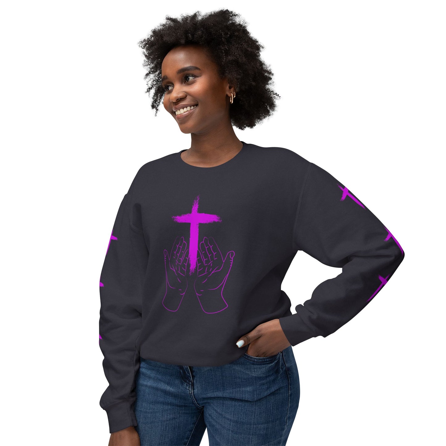 Faith-Inspired Unisex Crewneck Sweatshirt, Spiritual Gift, Christian Apparel, Casual Wear, Church, Everyday Comfort,Just pray