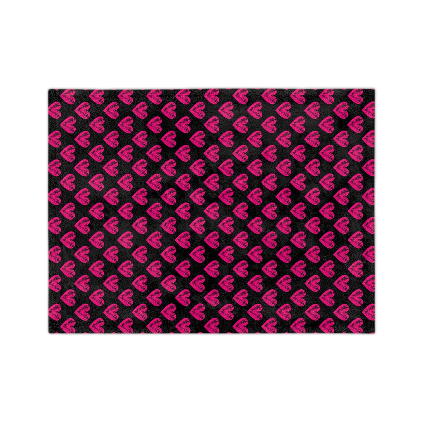 Cozy Velveteen Microfiber Blanket with Pink Heart Design - Perfect for Valentine's Day & Gift Giving