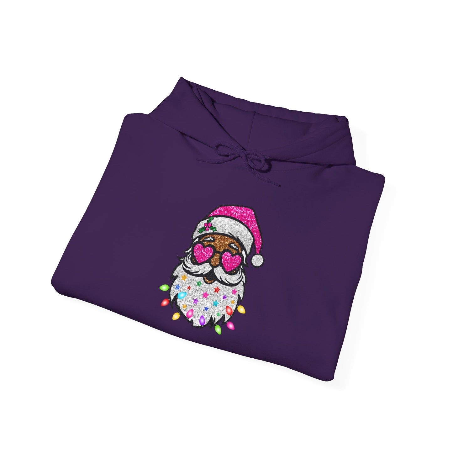 Festive Santa Owl Hoodie - Unisex Heavy Blend™ Sweatshirt for Holiday Cheer