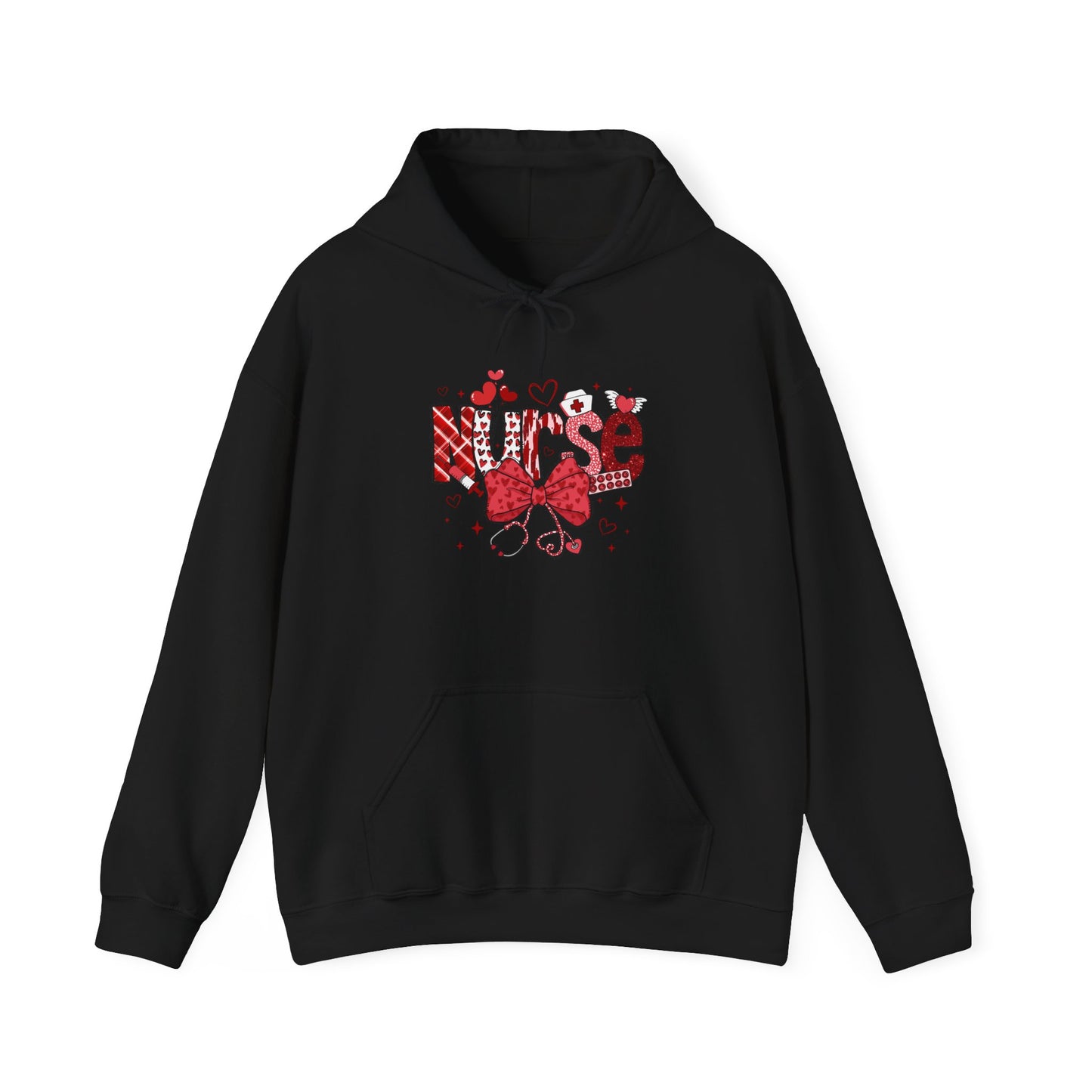 Nurse Love Unisex Hooded Sweatshirt - Cozy Valentine's Gift