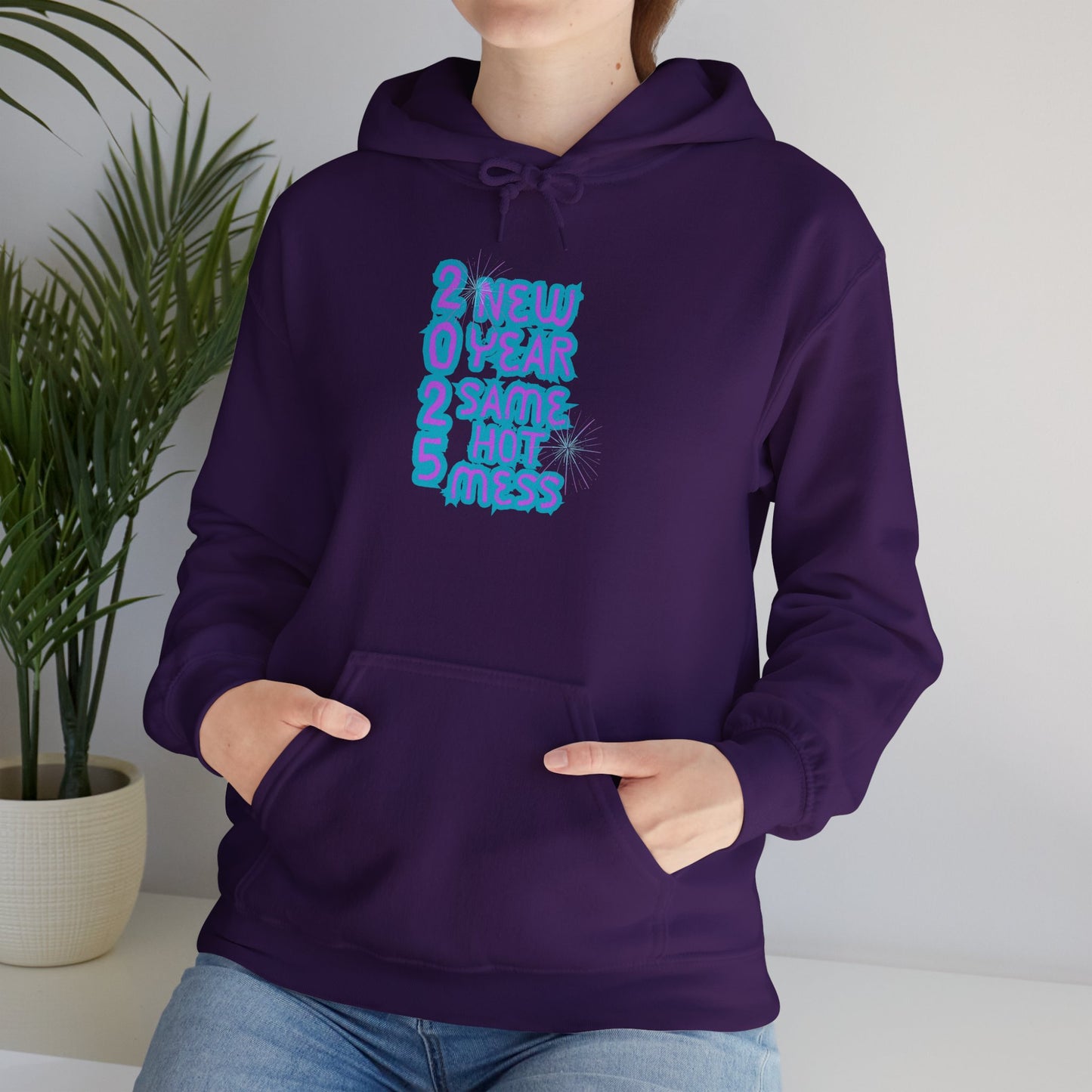 New Year Vibes Unisex Hoodie, Cozy Sweatshirt for Celebrations, Trendy Gift for Friends, Winter Wardrobe Essential, Perfect for Parties and