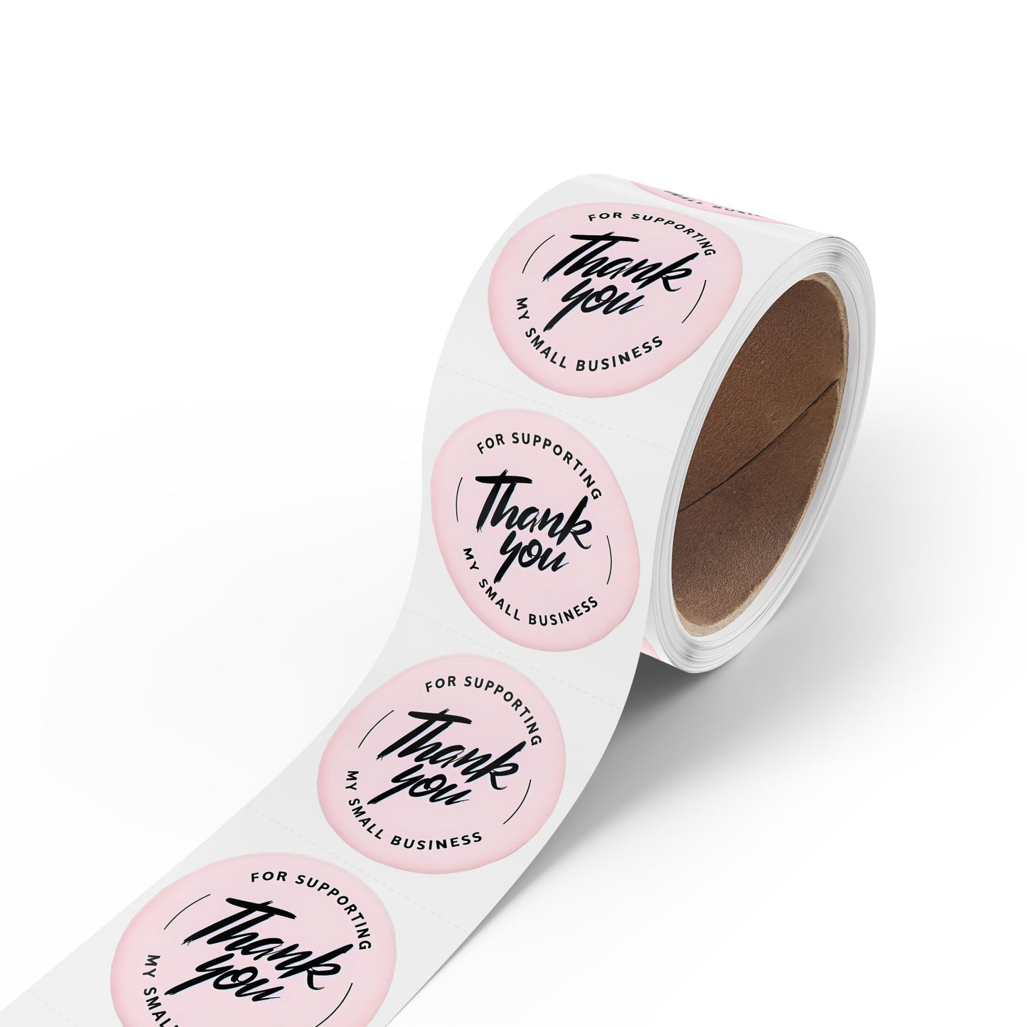 Thank You Round Sticker Label Rolls - Support Small Business Labels