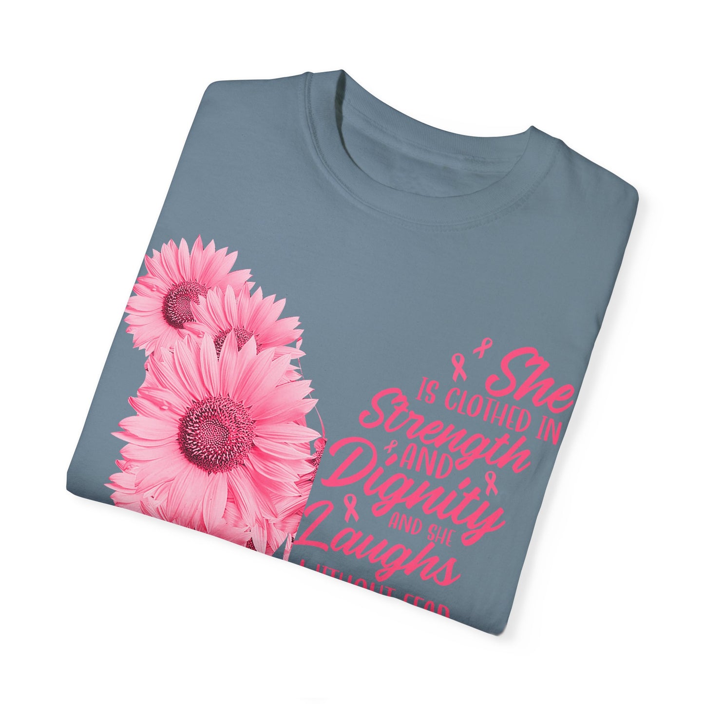 Inspirational Floral T-Shirt | Proverbs 31:25 | Strength & Dignity