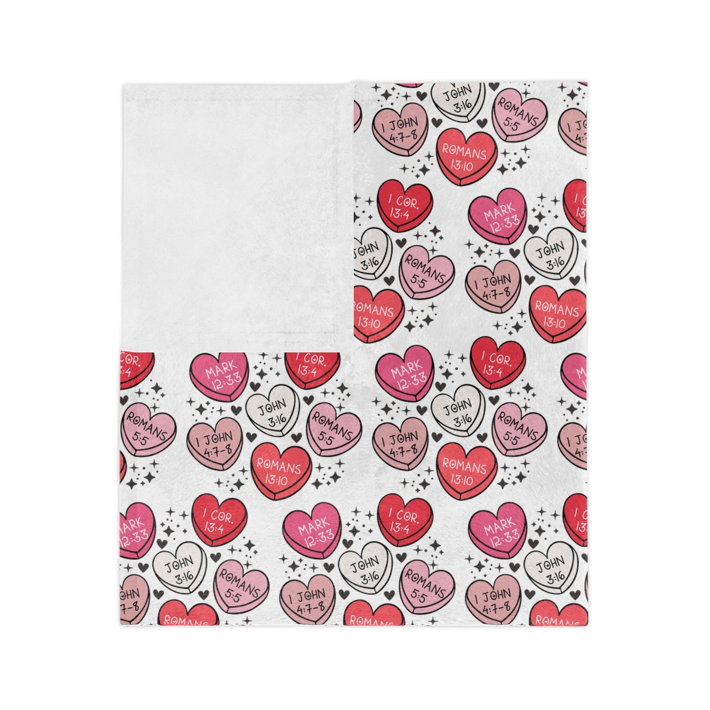 Cute Heart Pattern Velveteen Microfiber Blanket - Cozy Valentine's Day Gift