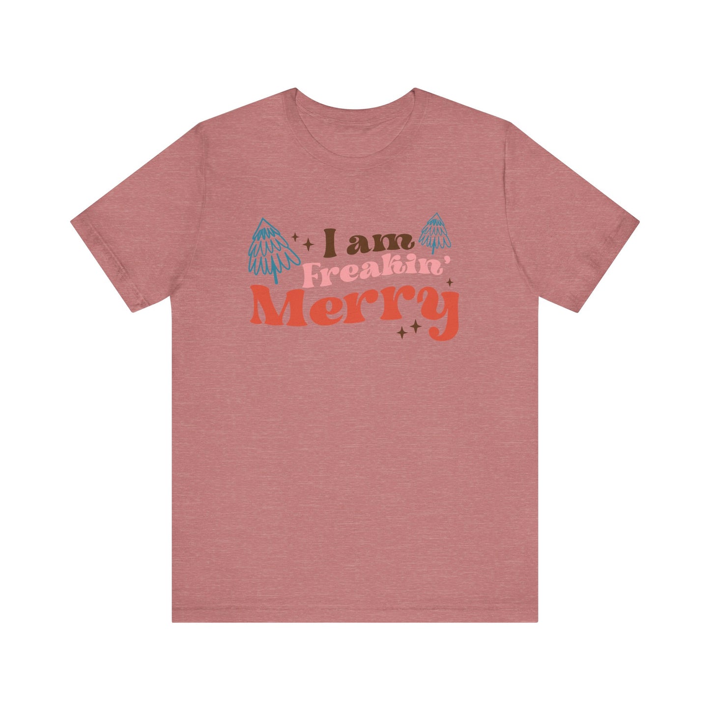 Merry Holiday Unisex Tee, Funny Christmas Shirt, Gift Idea for Friends, Festive Wear, Merry Vibes