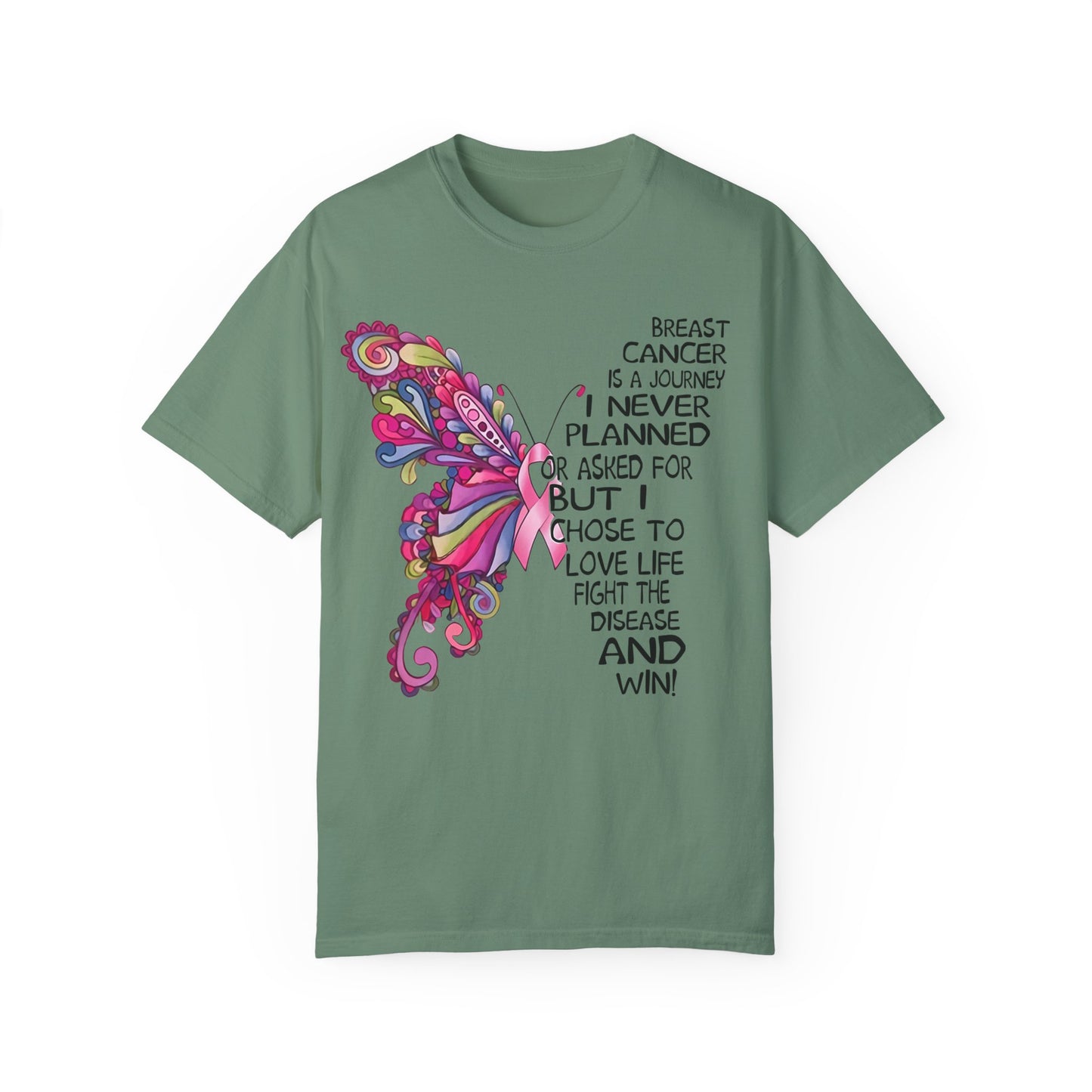 Inspirational Cancer Awareness T-Shirt – Love Life, Fight Disease, and Win!