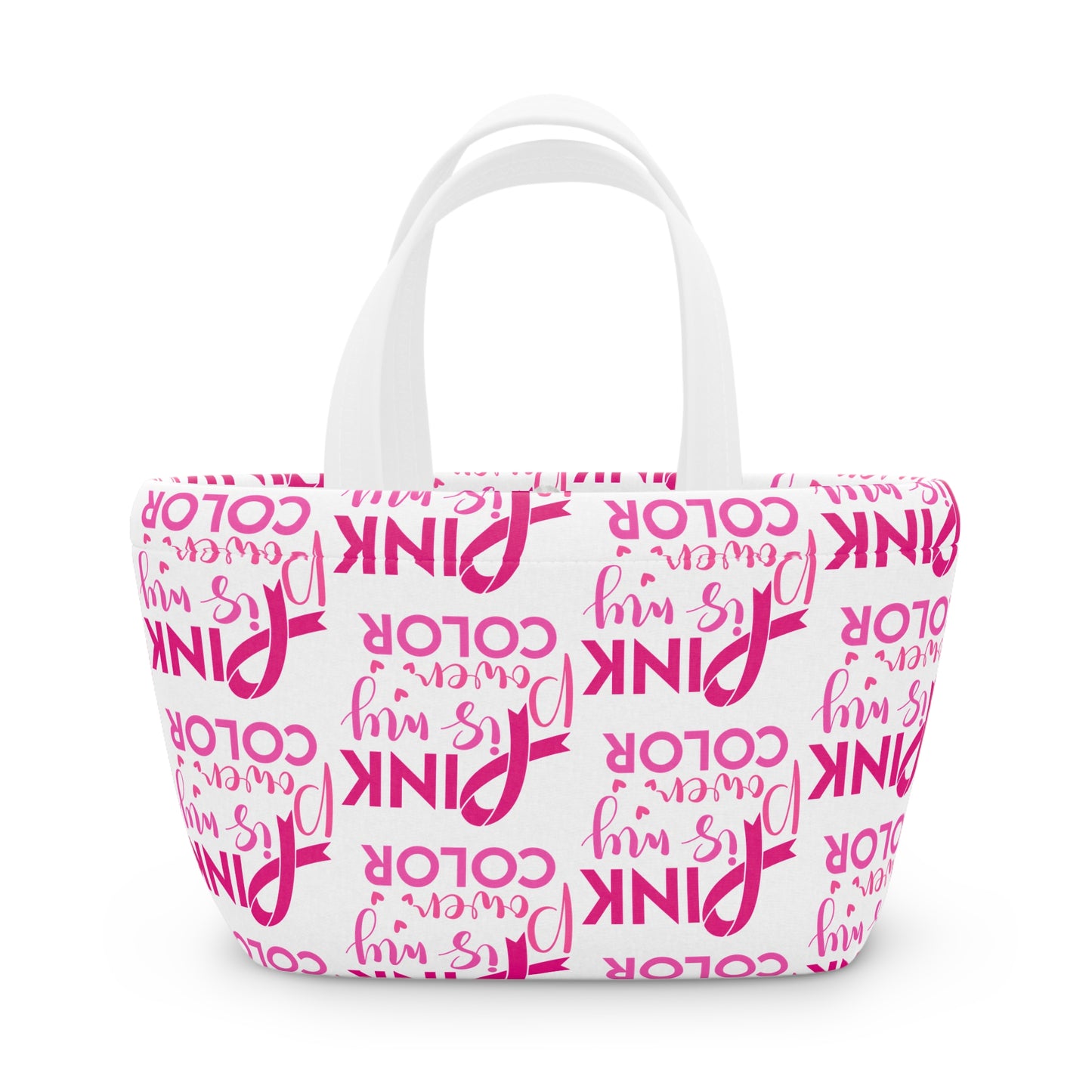 Empowering Pink Lunch Bag for Her, Breast Cancer Awareness Gift, Cute Tote for Work, School, Yoga or Picnic, Supportive Gift Idea, Stylish