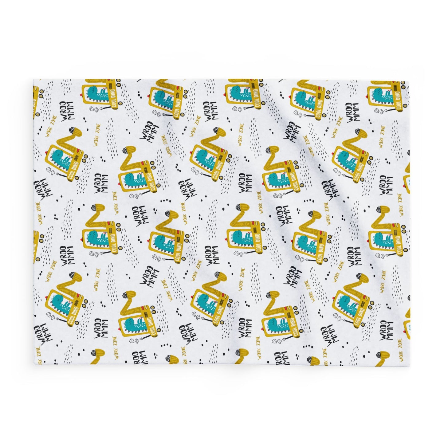 Construction Themed Arctic Fleece Blanket, Perfect for Kids' Rooms, Cozy Gift for Birthdays, Nursery Decor, Summer Nights