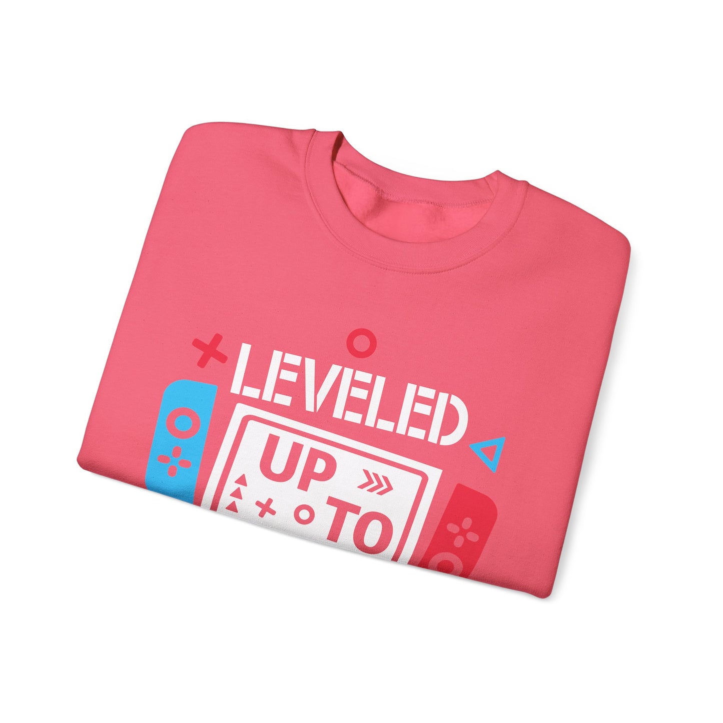 Gaming Mom Crewneck Sweatshirt - "Leveled Up to Mama of 2"