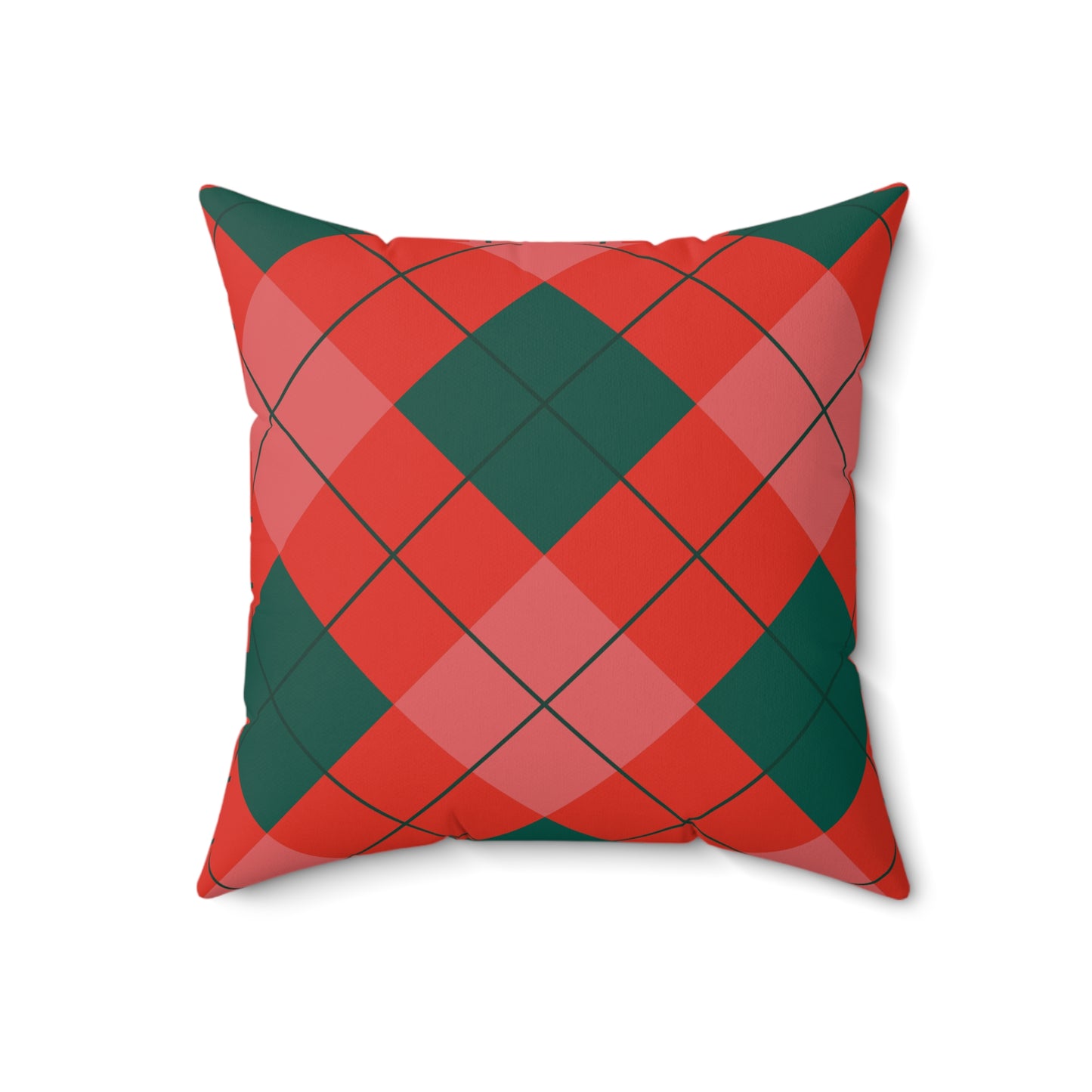 Cozy Christmas Plaid Pillow, Holiday Home Decor, Seasonal Cushion, Rustic Decor, Gift for Her, Festive Living Room