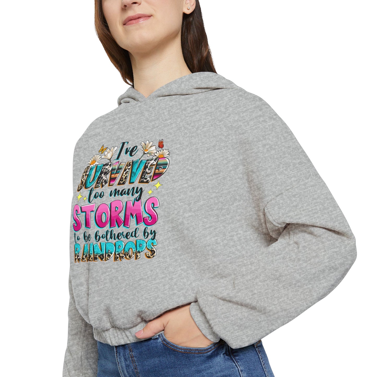 Floral Hoodie, Cozy & Stylish Pullover - Perfect Gift for Her, Trendy Sweatshirt, Cute Casual Quote, Surviving a Hard Life