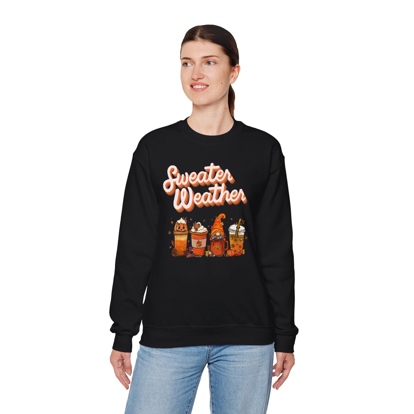 Cozy Crewneck Sweatshirt, Perfect for Fall, Sweater Weather Design, Unisex Apparel, Gift for Coffee Lovers, Autumn Vibes