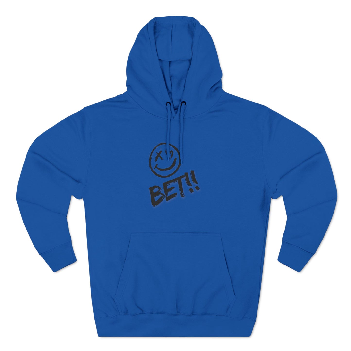 Smiley Bet Fleece Hoodie - Casual Fun, Relaxing, Sports Events, Everyday Wear - Cozy Sweatshirt, Unisex Hoodie