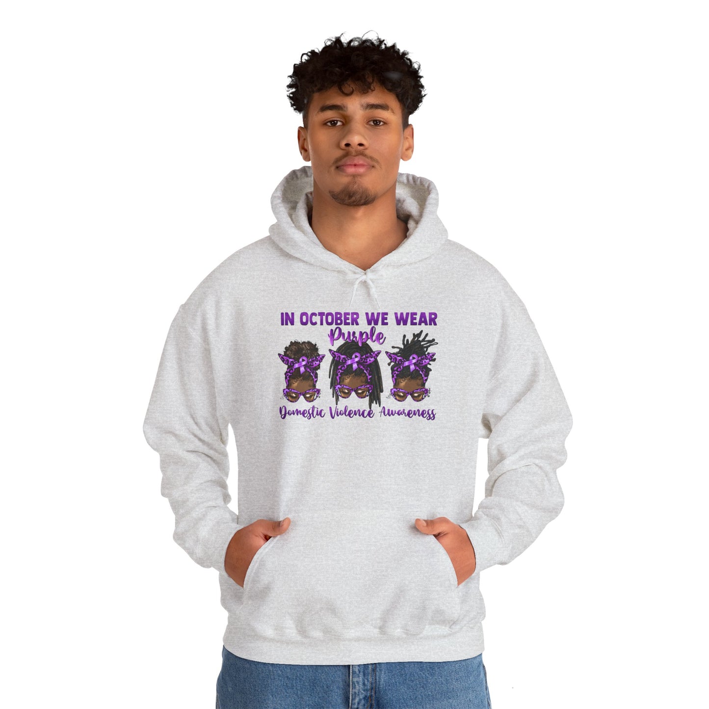 Purple Awareness Sweatshirt, Unisex Hoodie for Domestic Violence Awareness, October Awareness Month, Supportive Gift, Cozy Apparel,