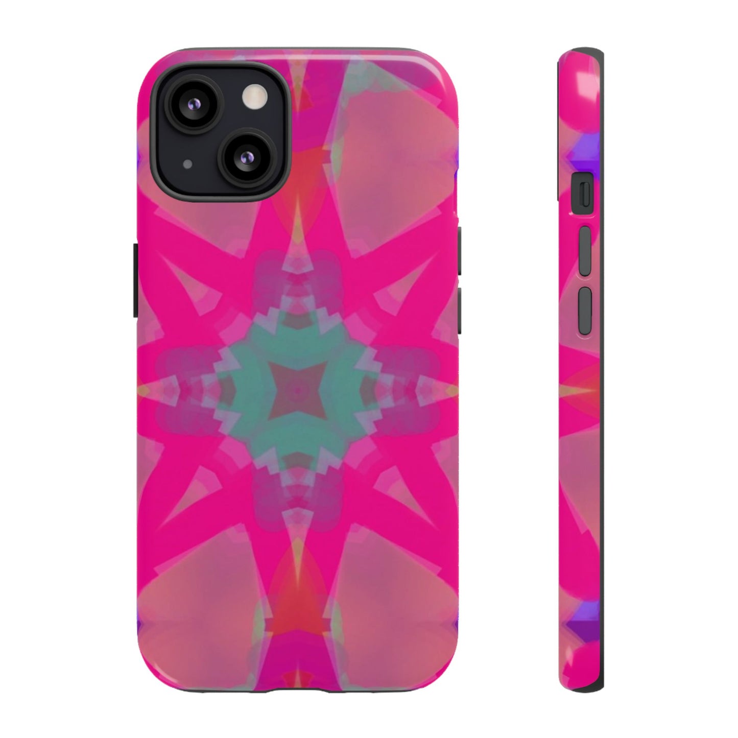 Colorful Kaleidoscope Phone Case, Tough Cases, Durable Phone Cover, Stylish Cellphone Protector, Gift for Her, Vibrant Smartphone Case