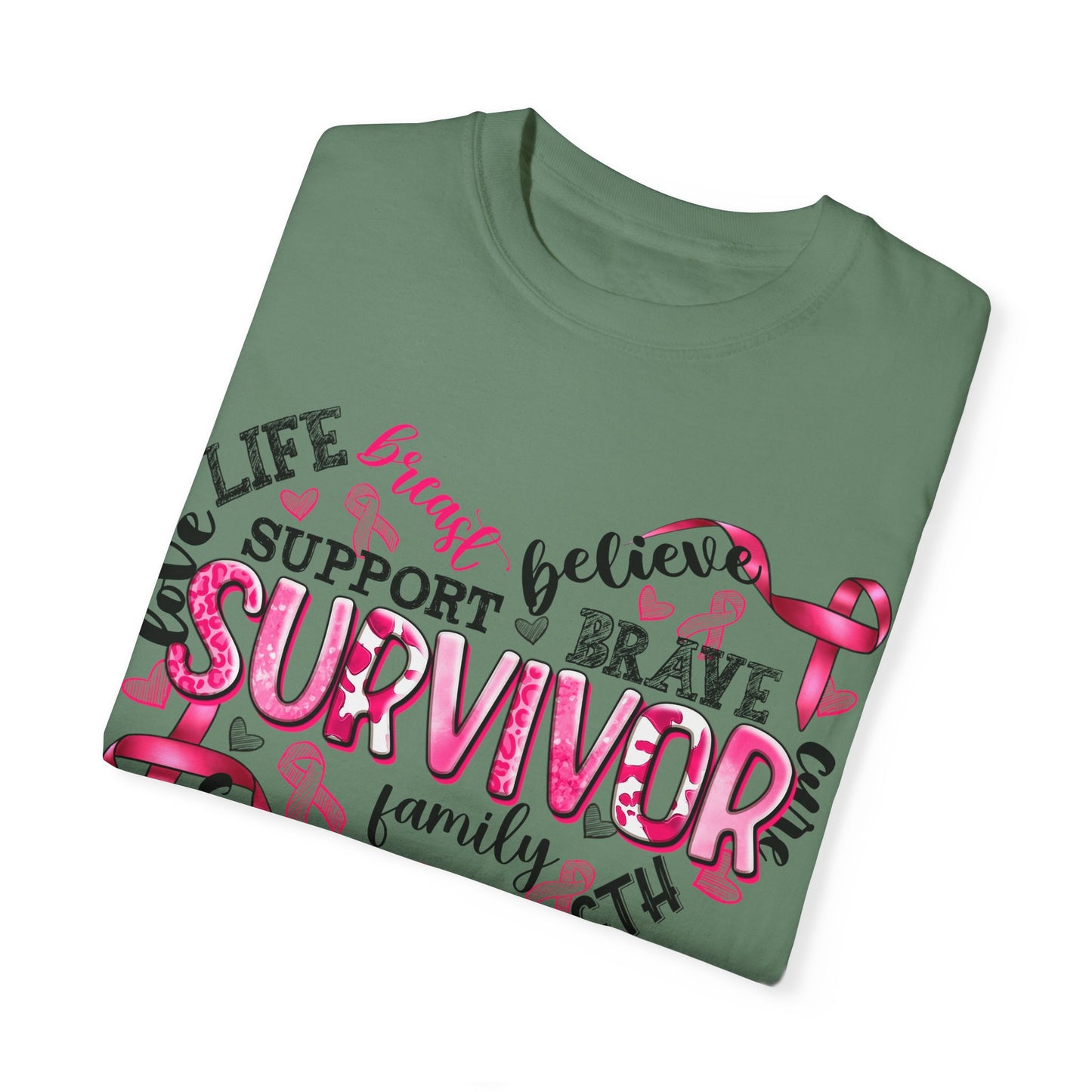 Breast Cancer Survivor Unisex T-Shirt - Hope, Strength & Support