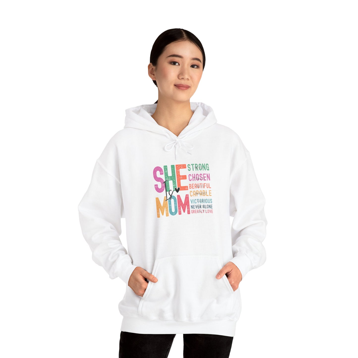 Empowering Mom Hoodie, Strong Mom Sweatshirt, Inspirational Gift for Moms, Cozy Hooded Sweatshirt, Mother's Day Apparel