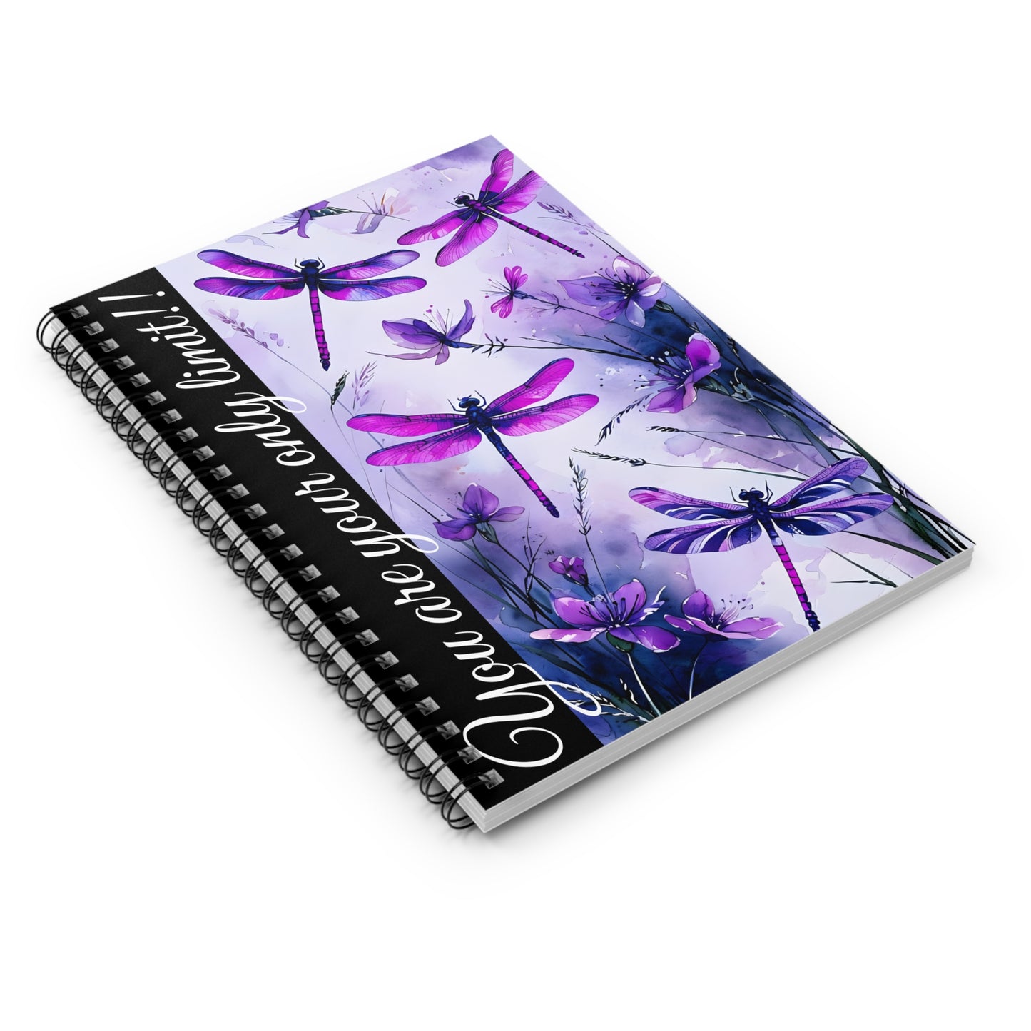 Inspirational Floral Spiral Notebook - 'You Are Your Only Limit'