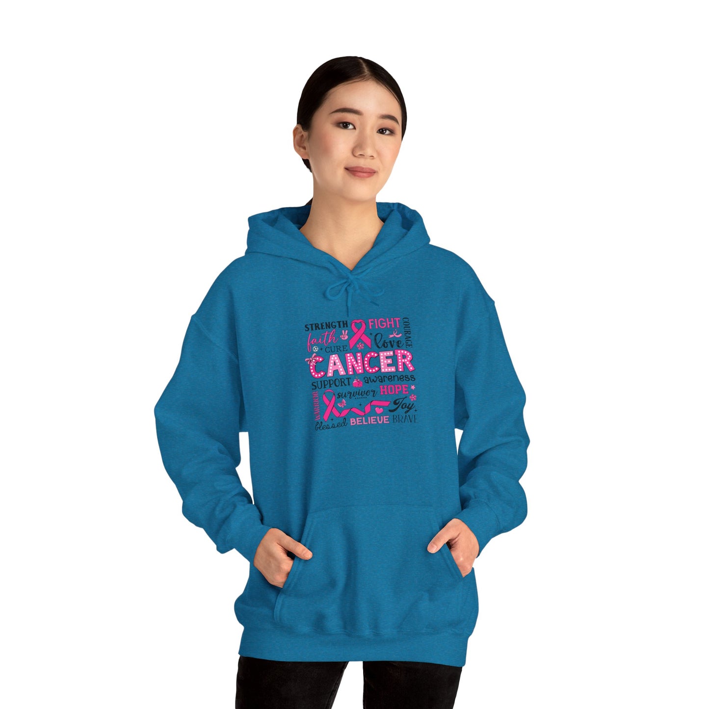 Inspirational Cancer Awareness Hoodie, Comfort wear, Supportive gift, Unisex sweatshirt, Fight against cancer