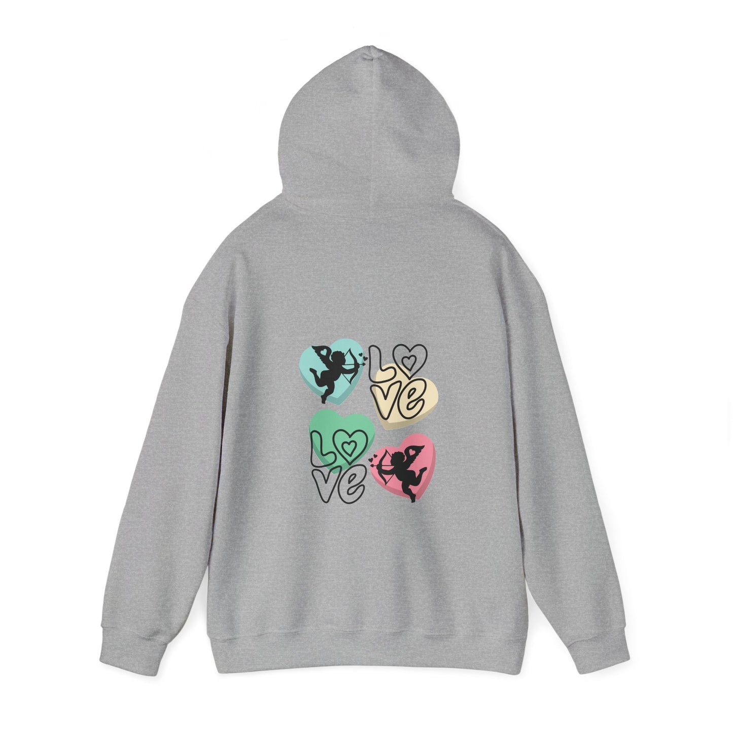 Charming Love Hearts Hoodie, Cozy Unisex Sweatshirt, Perfect Gift for Valentines Day, Relationship Goals, Casual Wear