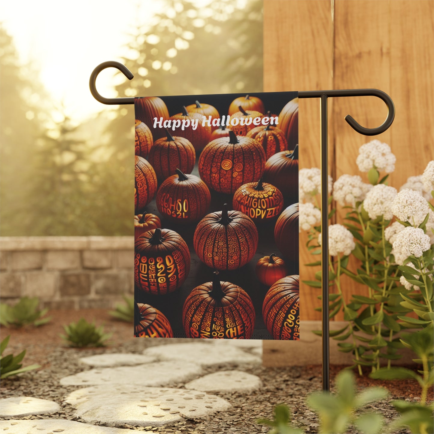 Halloween Garden Banner, Fall Home Decor, Pumpkin Yard Flag, Seasonal Outdoor Decor, Autumn Celebration Decoration